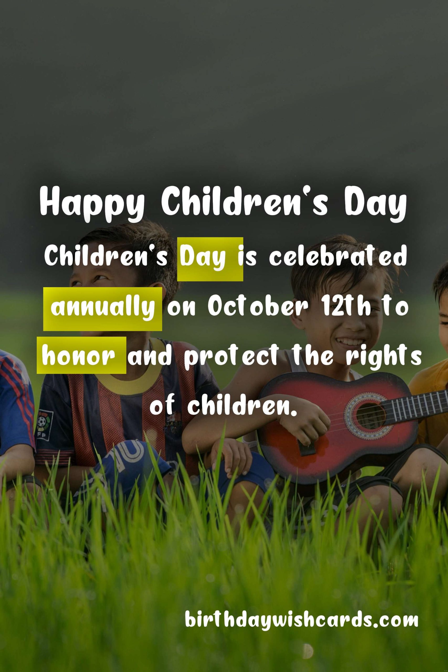 Celebrating October 12 - Children's Day