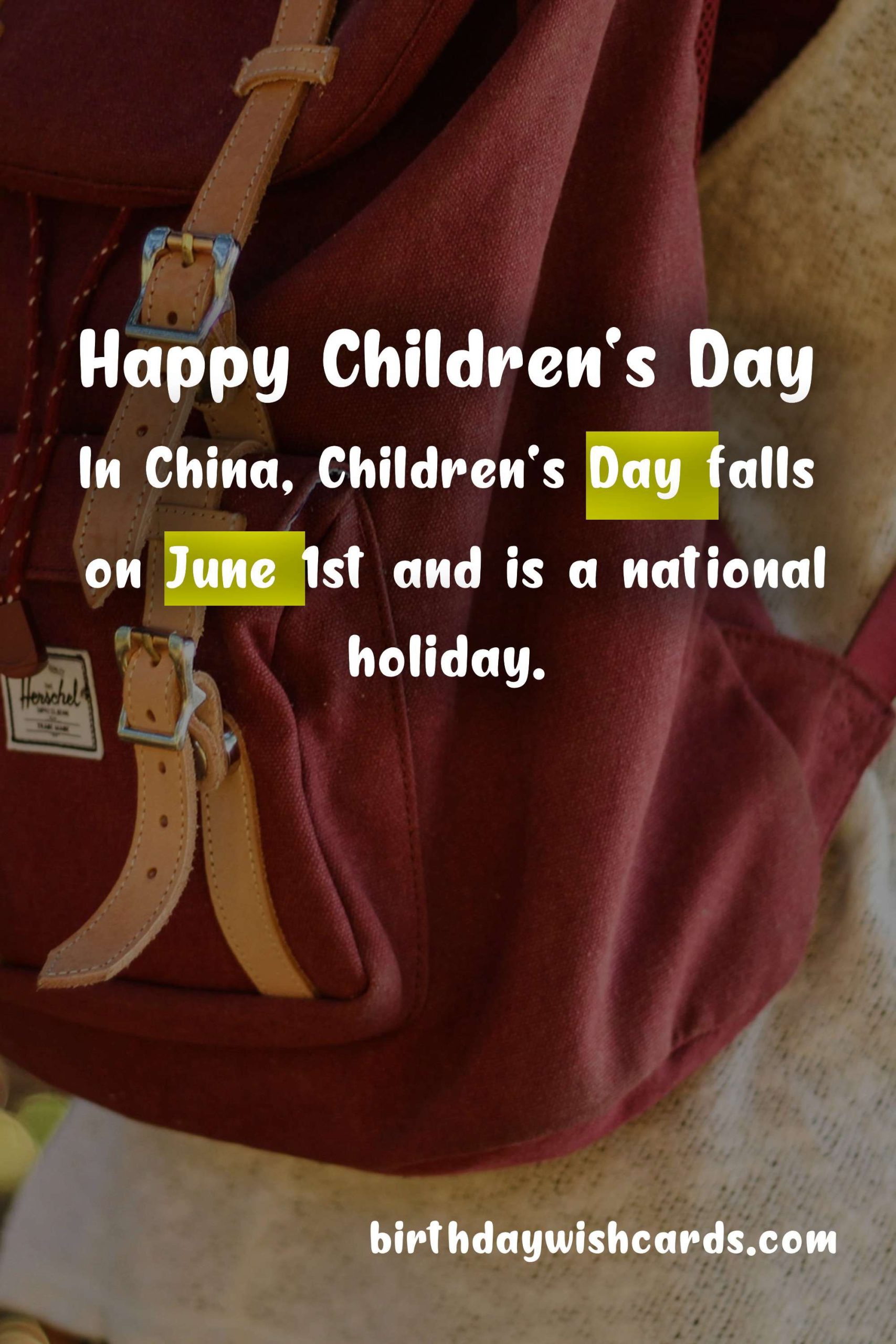 First Sunday of June: Children's Day