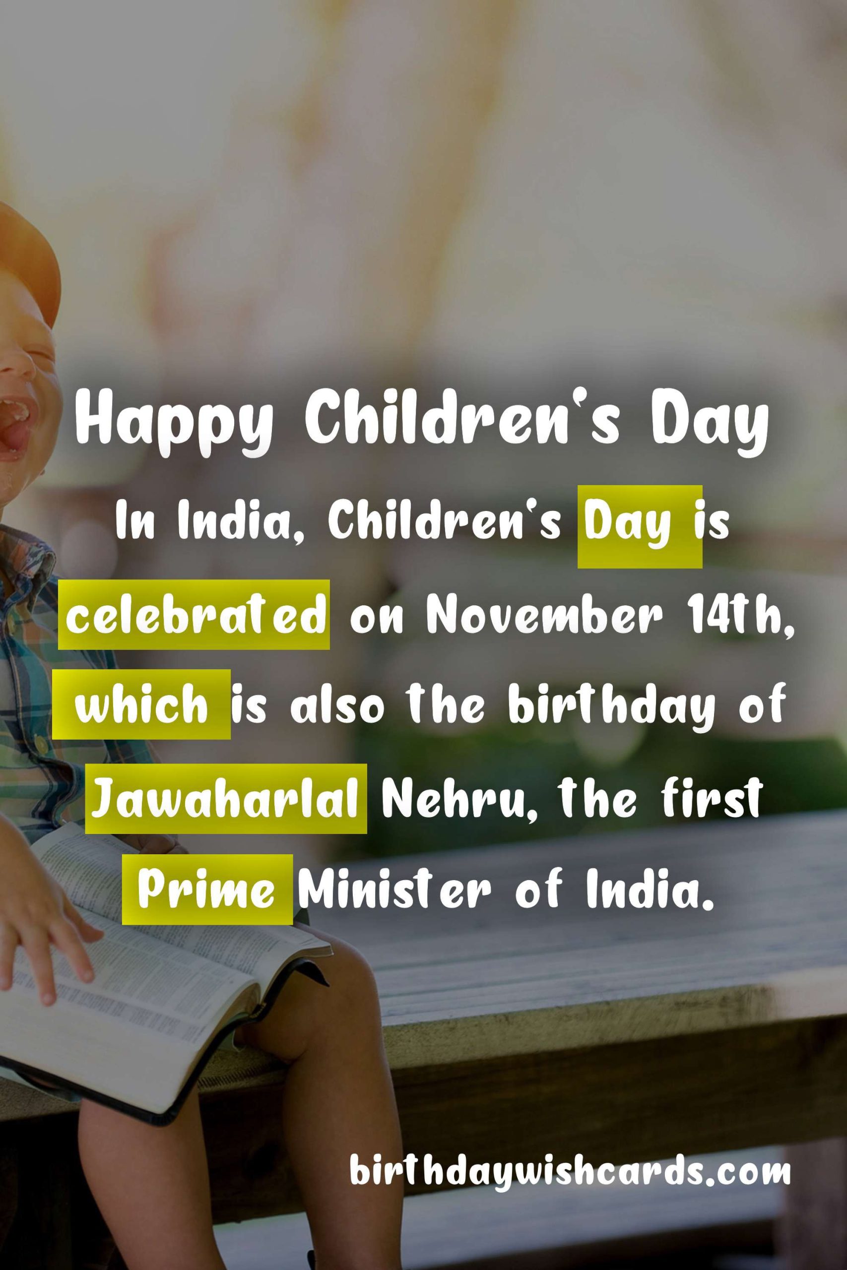 First Sunday of June: Children's Day