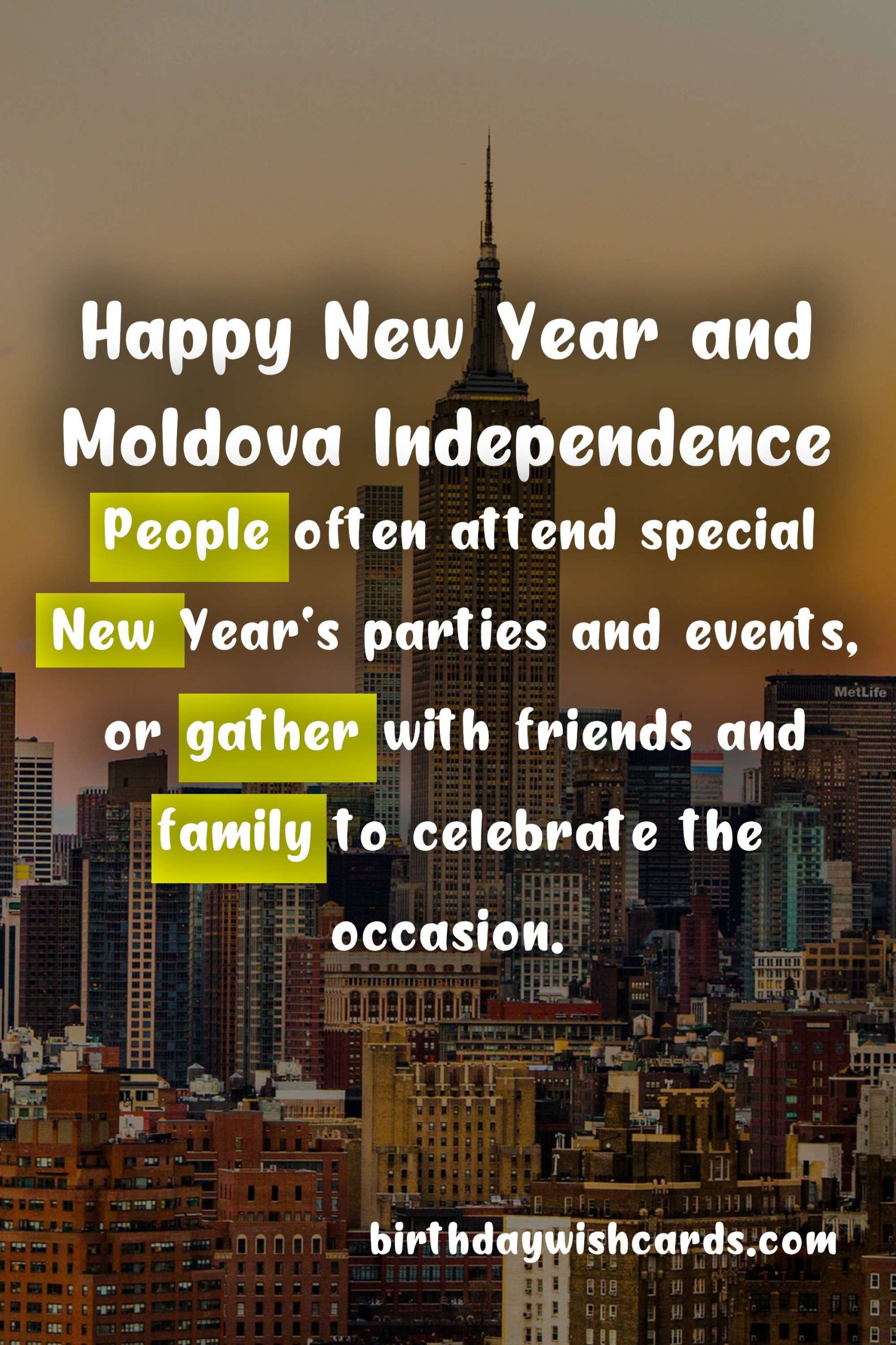 December 31: New Year's Eve and Moldovan National Day