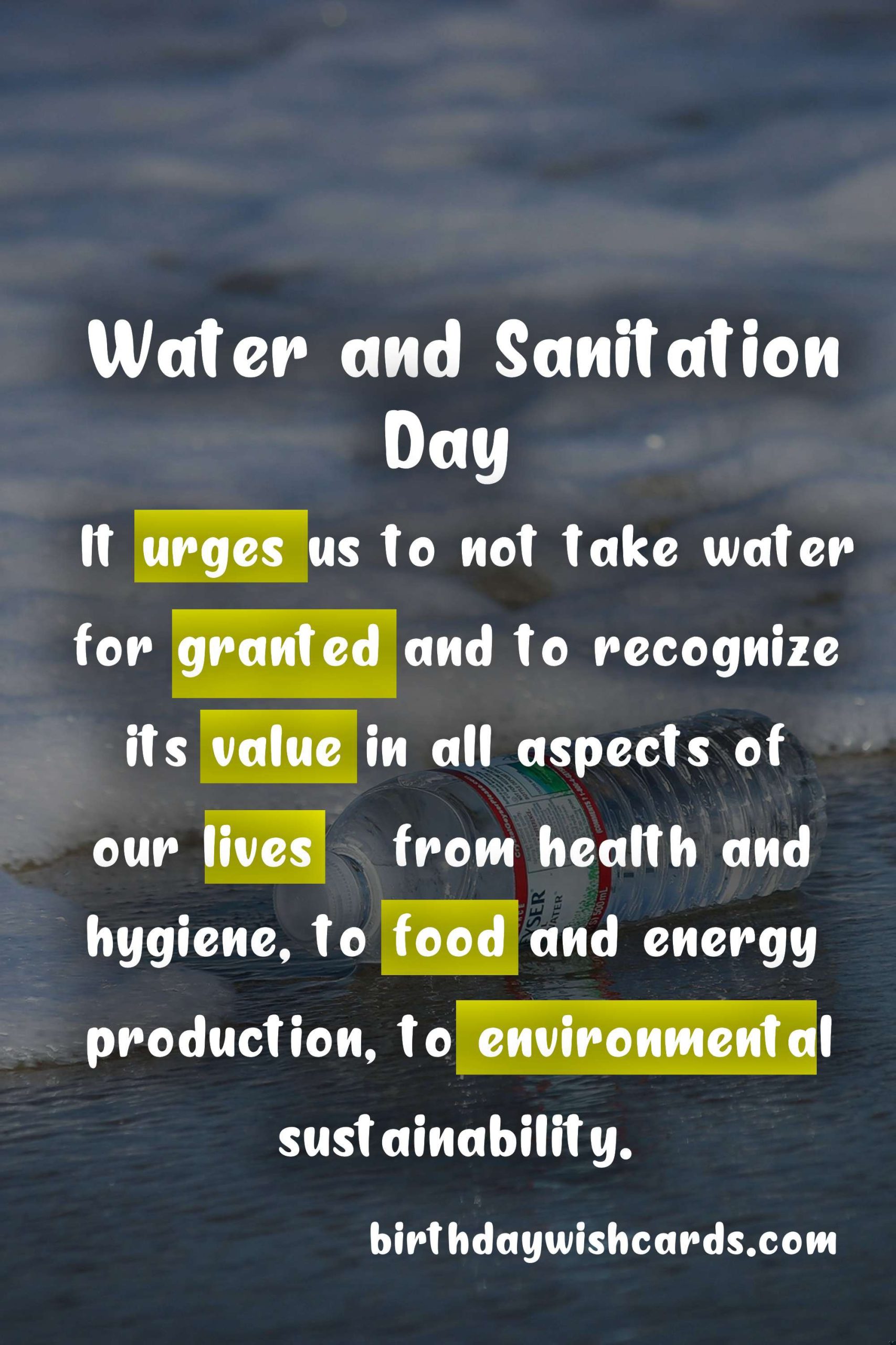 Water and Sanitation Day - March 22nd