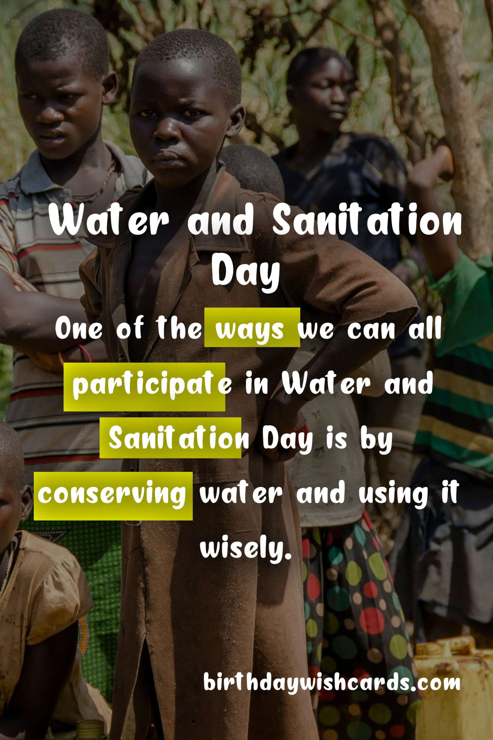 Water and Sanitation Day - March 22nd