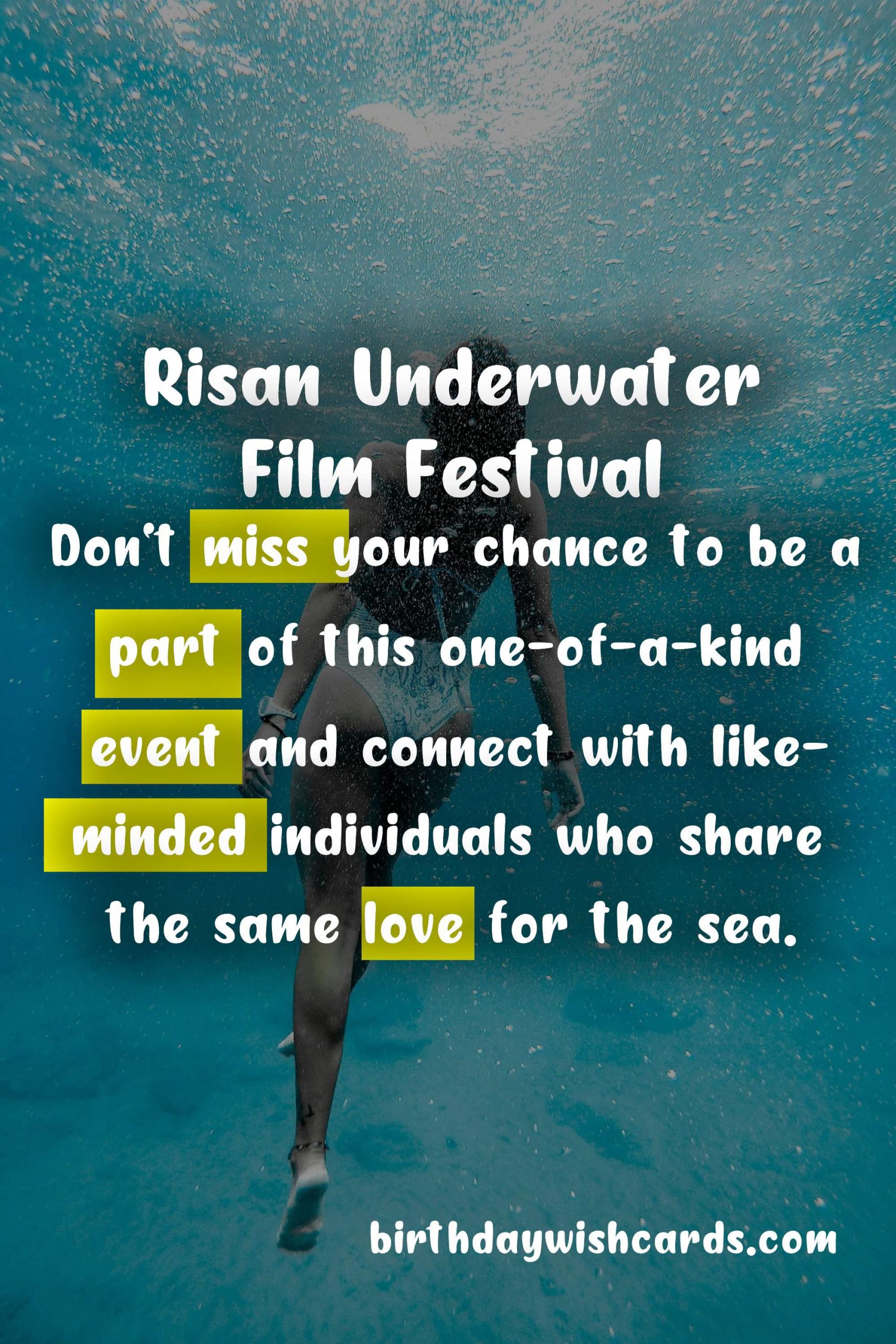 Experience the Wonders of the Sea at Risan Underwater Film Festival - September 28-October 2, 2021