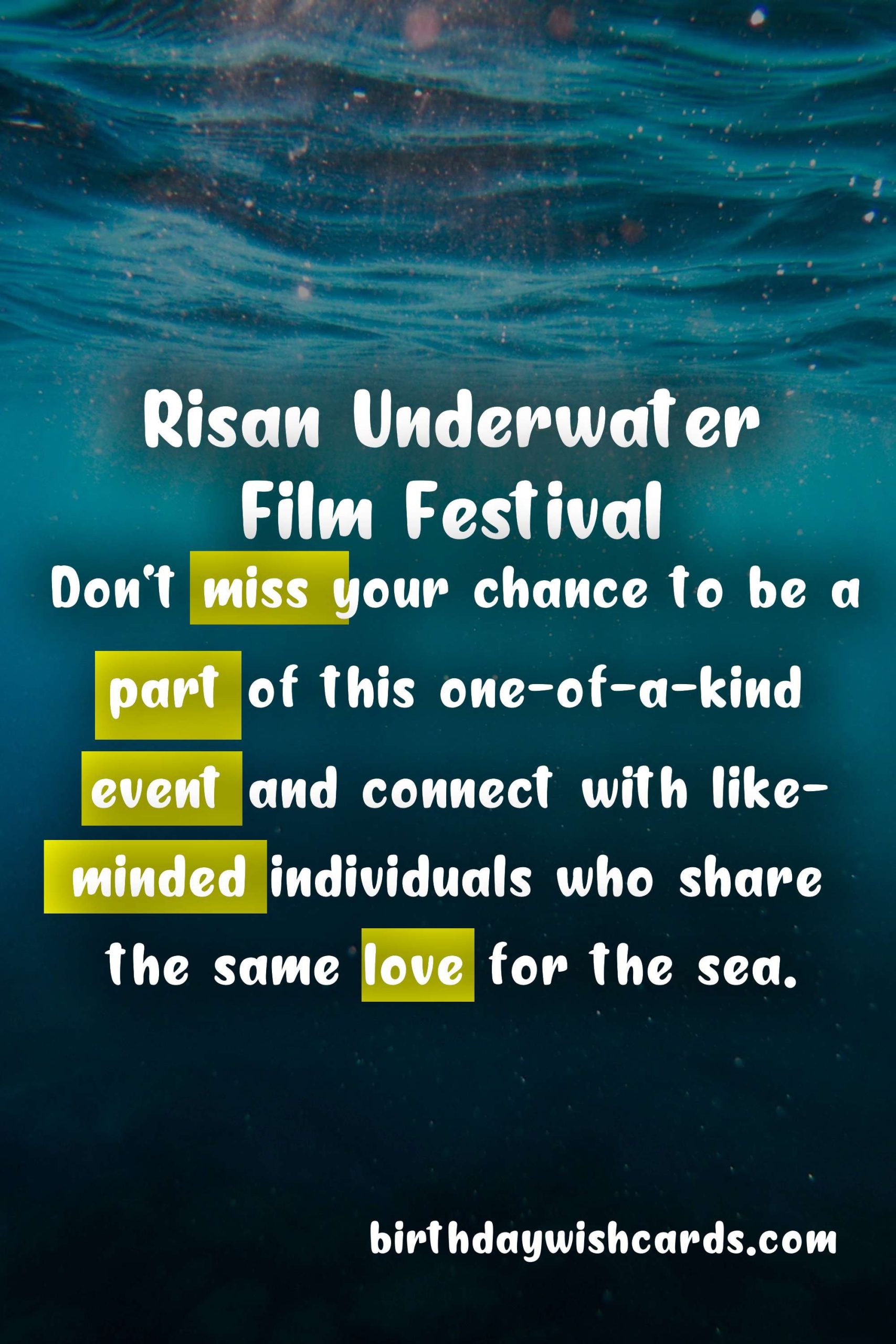 Experience the Wonders of the Sea at Risan Underwater Film Festival - September 28-October 2, 2021