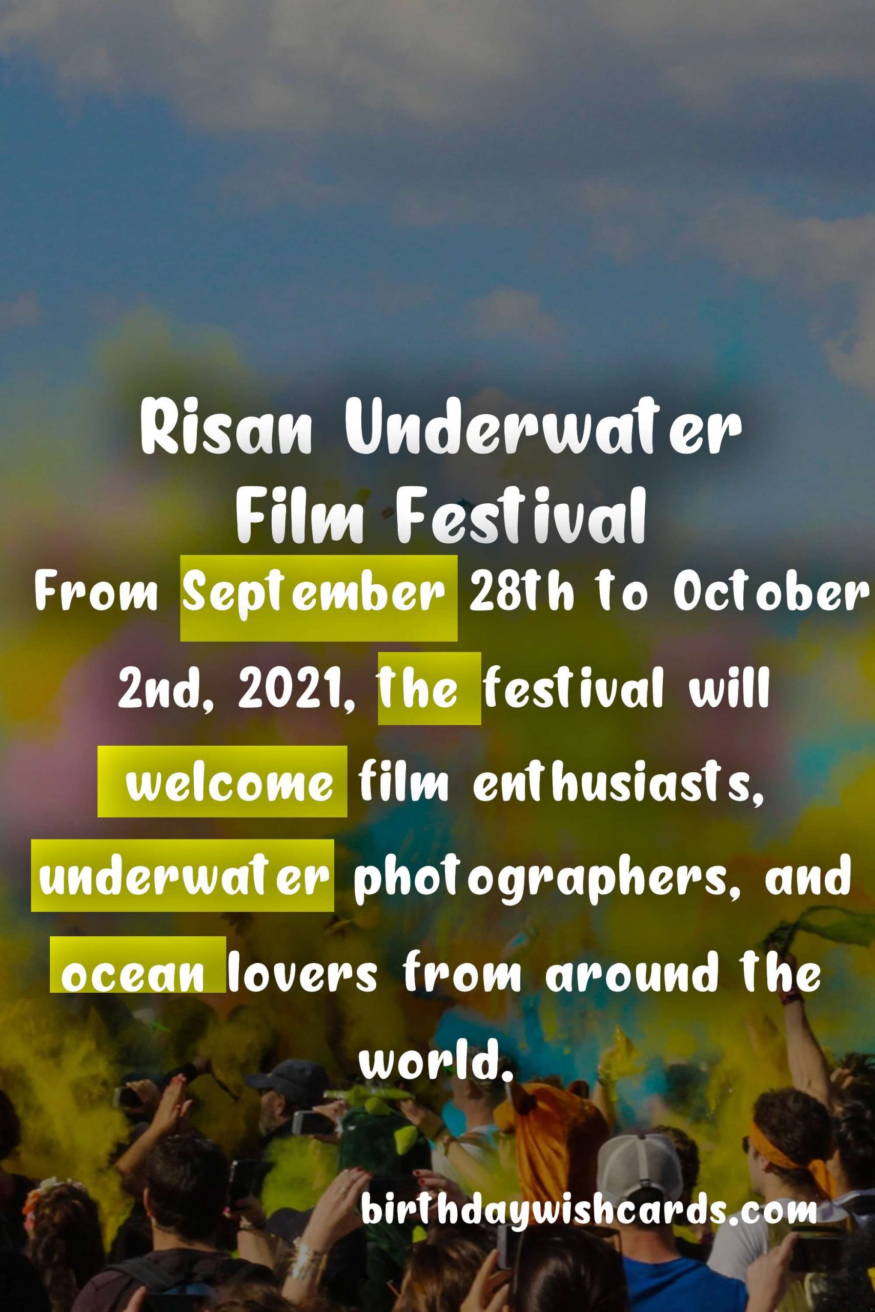 Experience the Wonders of the Sea at Risan Underwater Film Festival - September 28-October 2, 2021