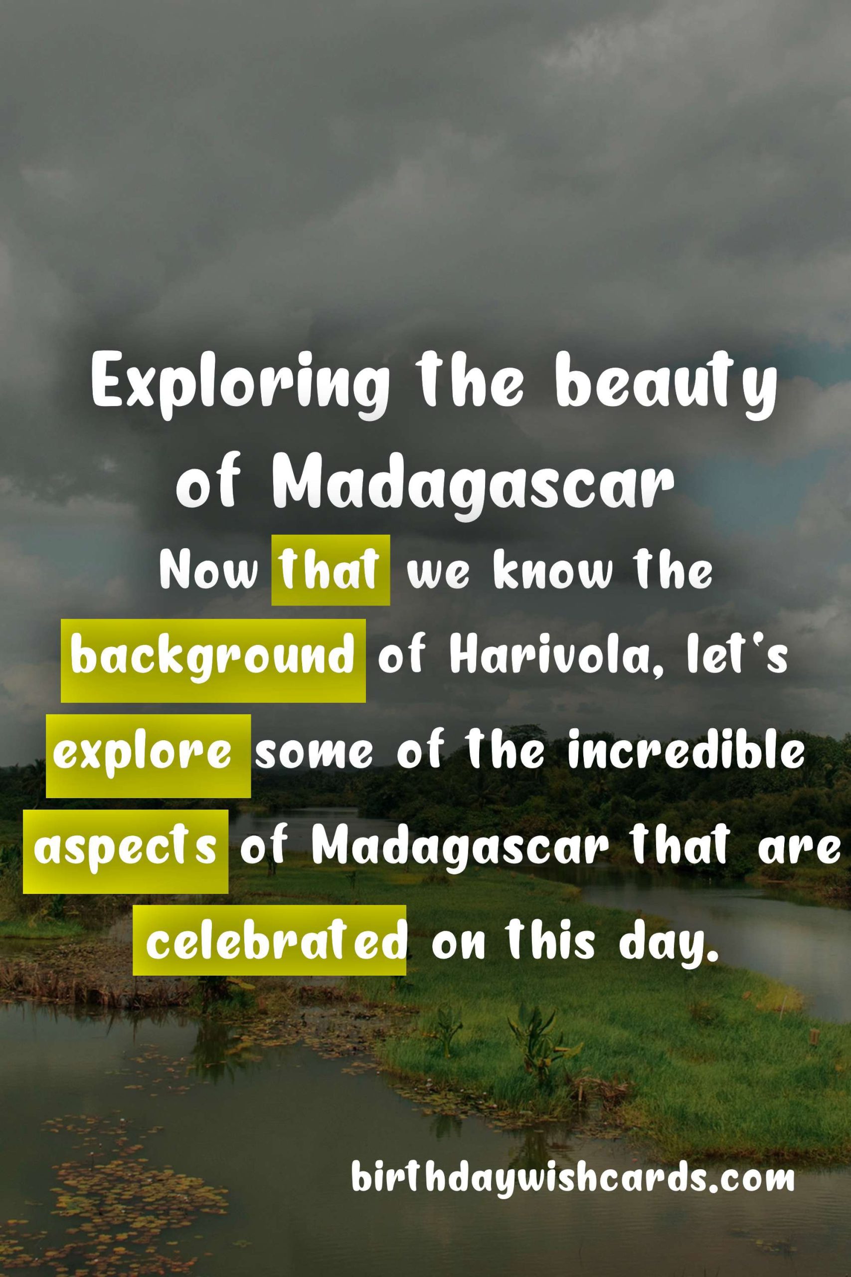 Celebrating Harivola - April 22: Honoring The Beauty of Madagascar