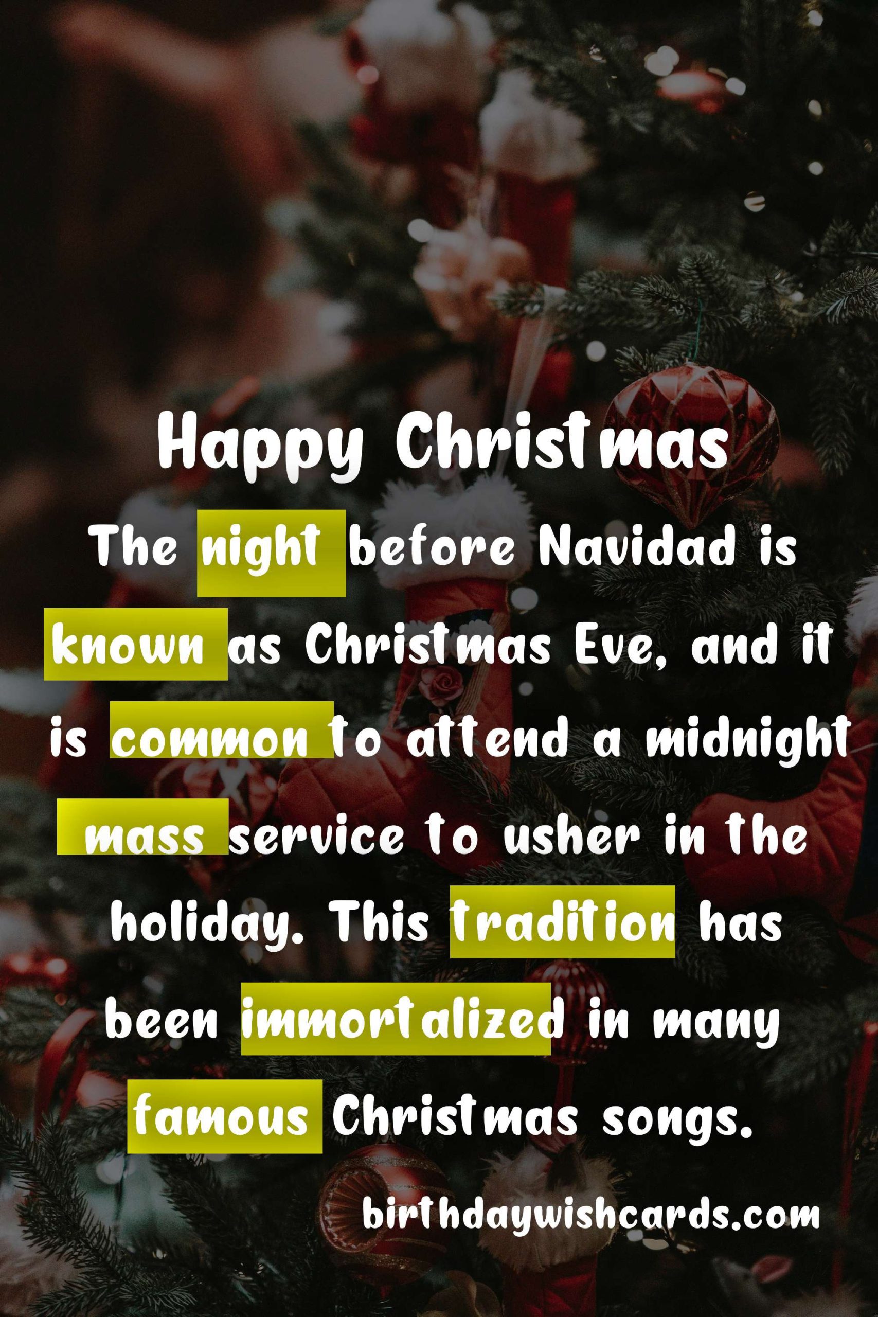 Celebrate Navidad (Christmas) - December 25 with Joy and Happiness