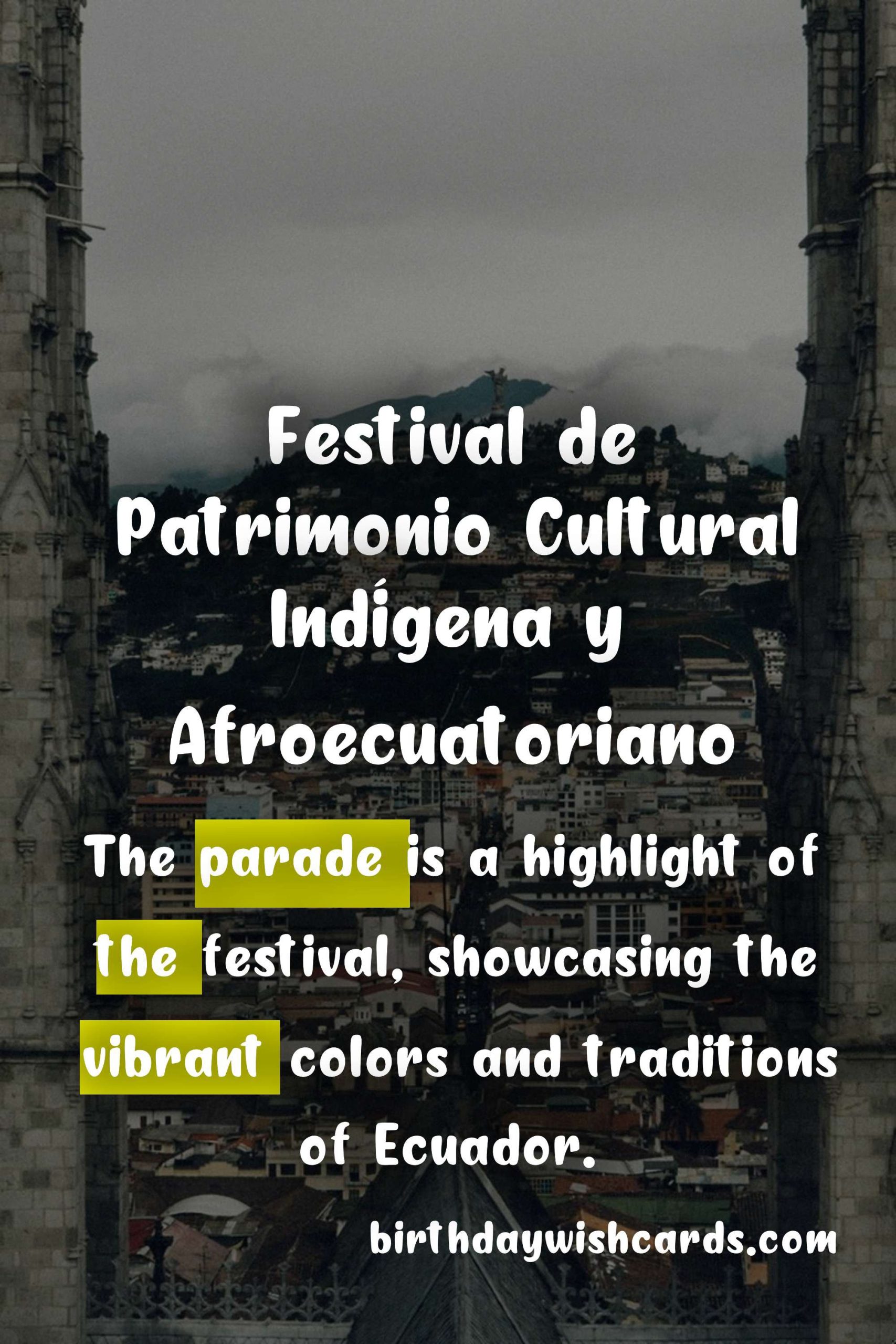 Festival de Patrimonio Cultural Indígena y Afroecuatoriano (Indigenous and Afro-Ecuadorian Cultural Heritage Festival) - October 12
