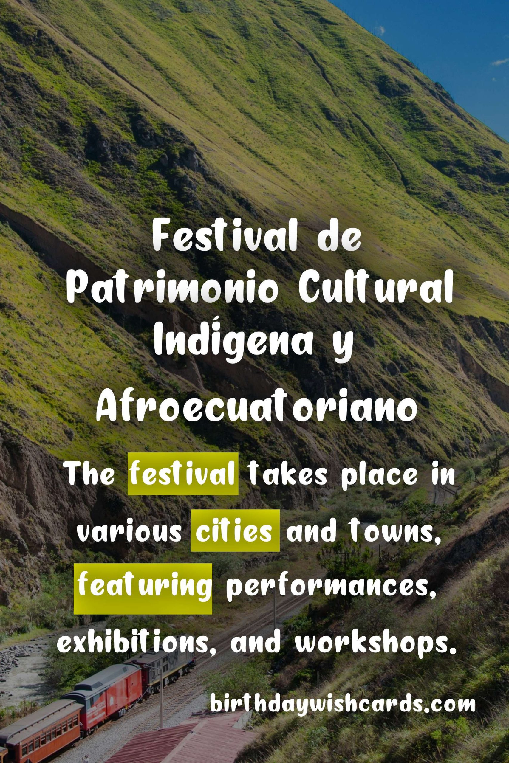 Festival de Patrimonio Cultural Indígena y Afroecuatoriano (Indigenous and Afro-Ecuadorian Cultural Heritage Festival) - October 12