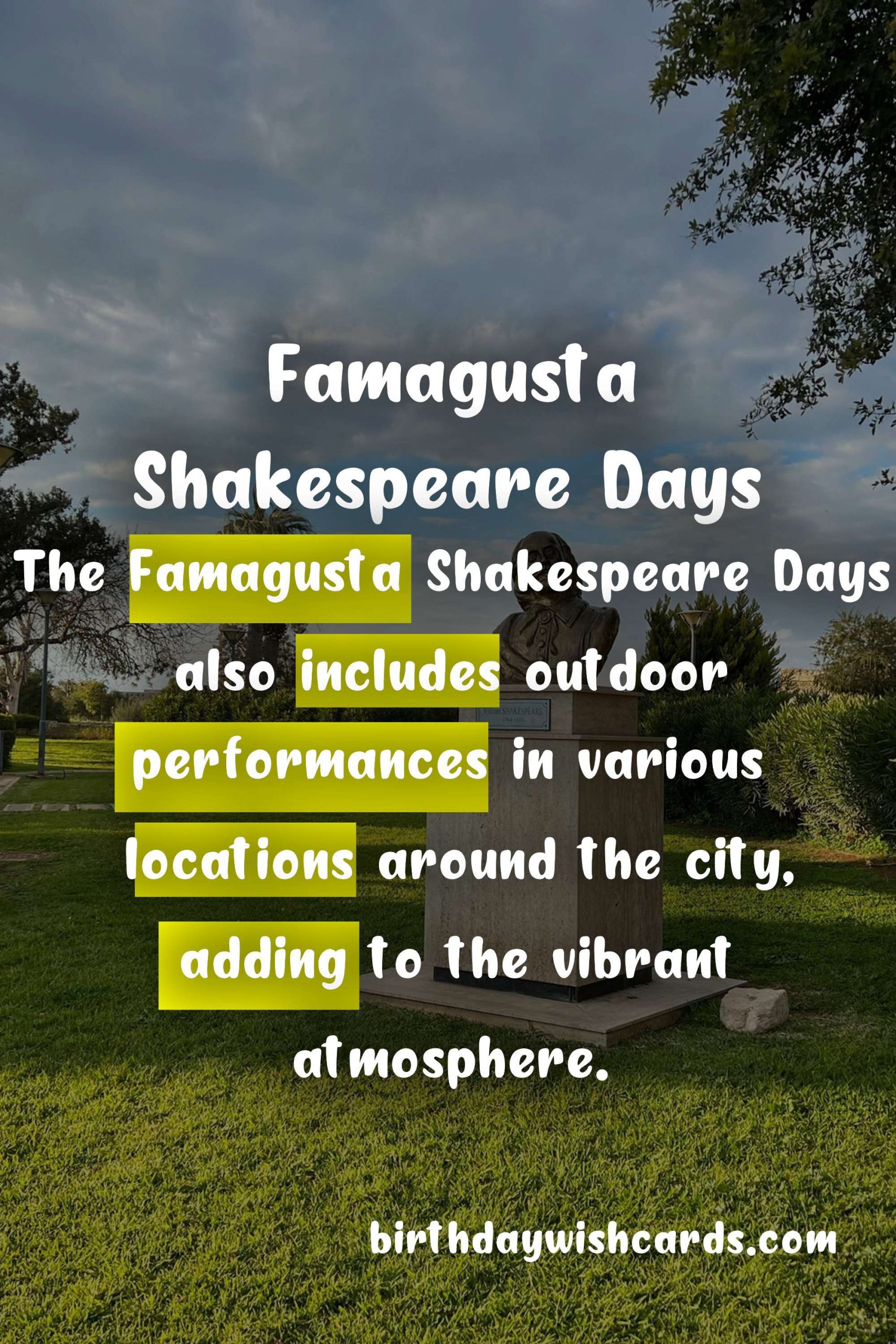 Famagusta Shakespeare Days - September/October