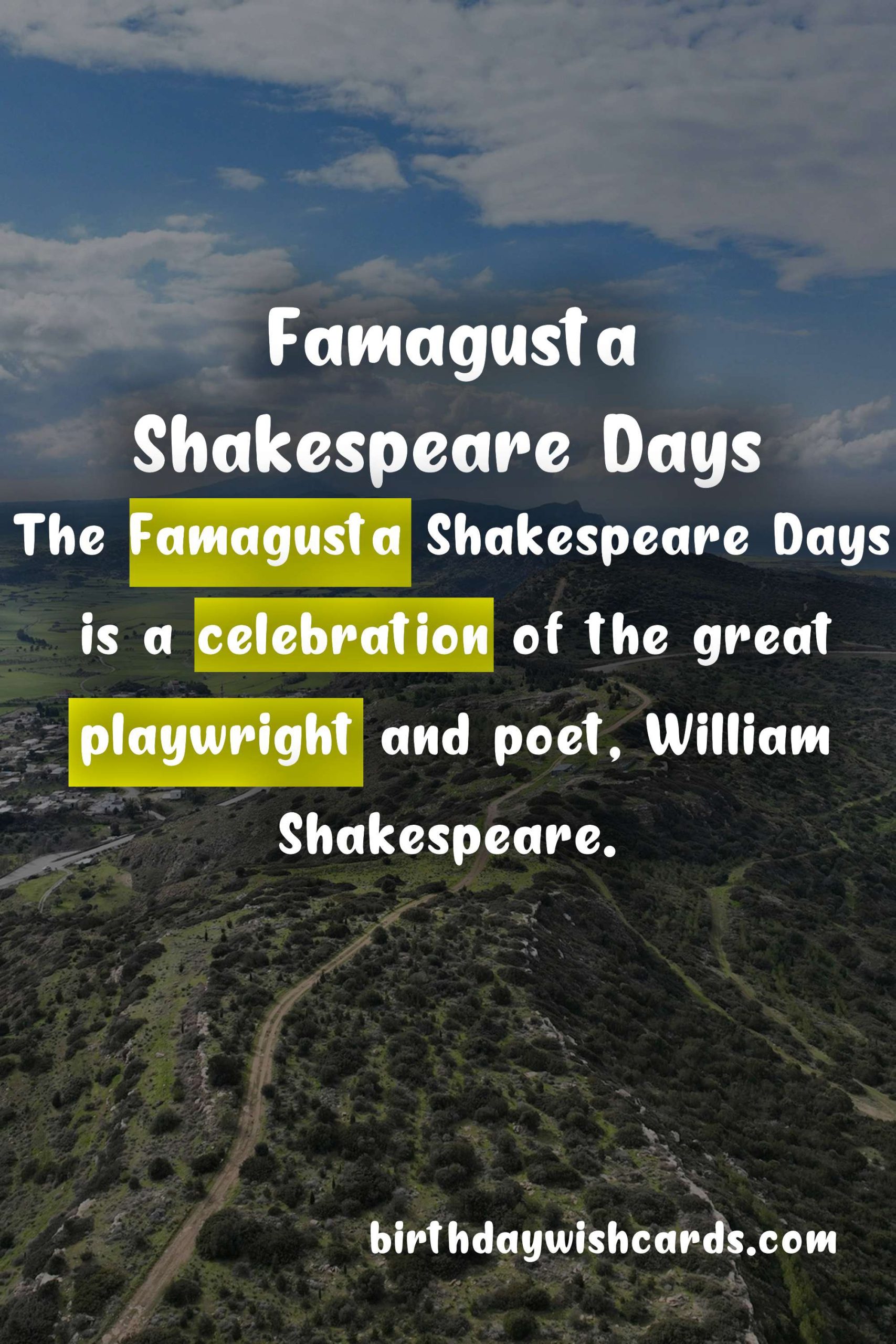 Famagusta Shakespeare Days - September/October