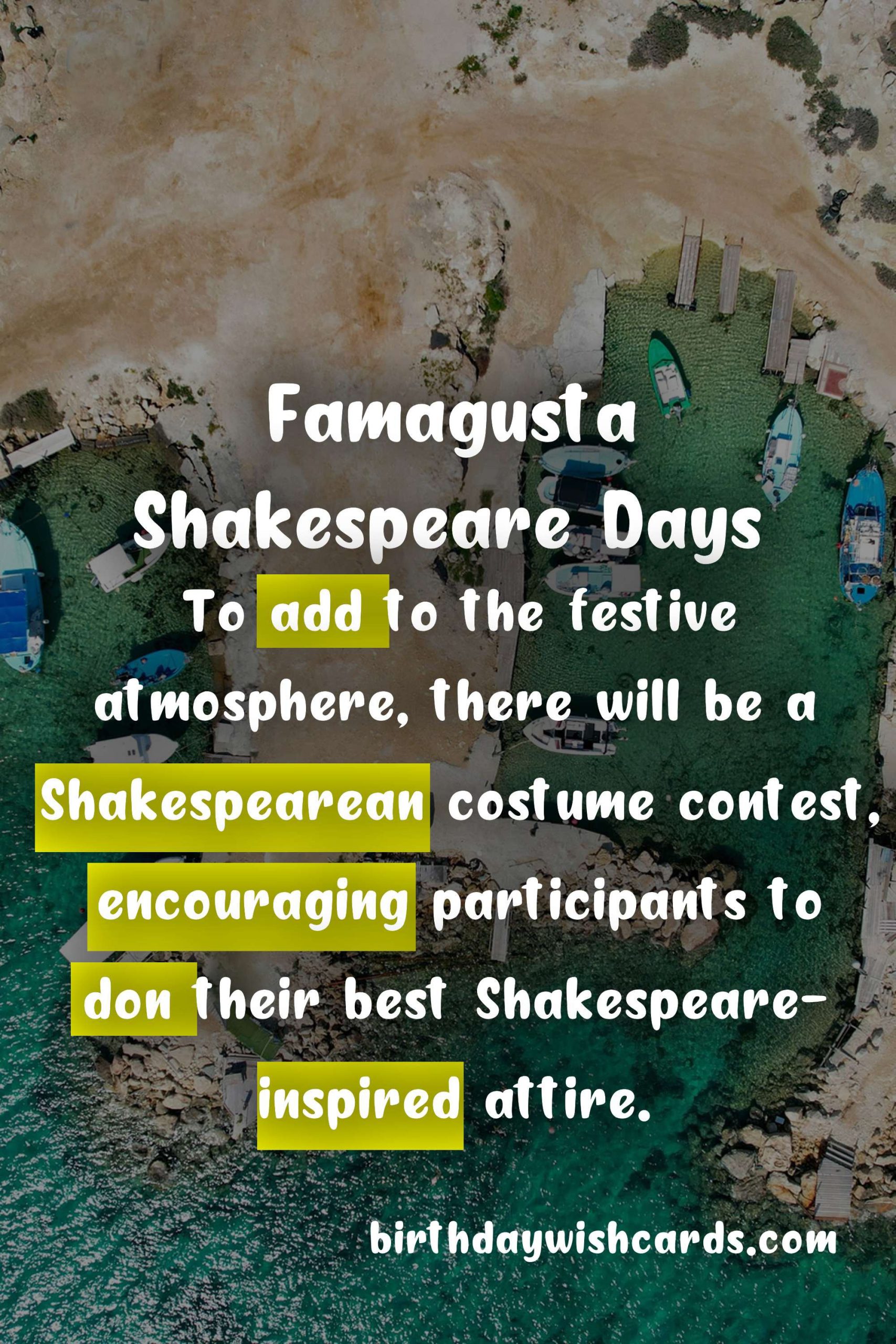 Famagusta Shakespeare Days - September/October