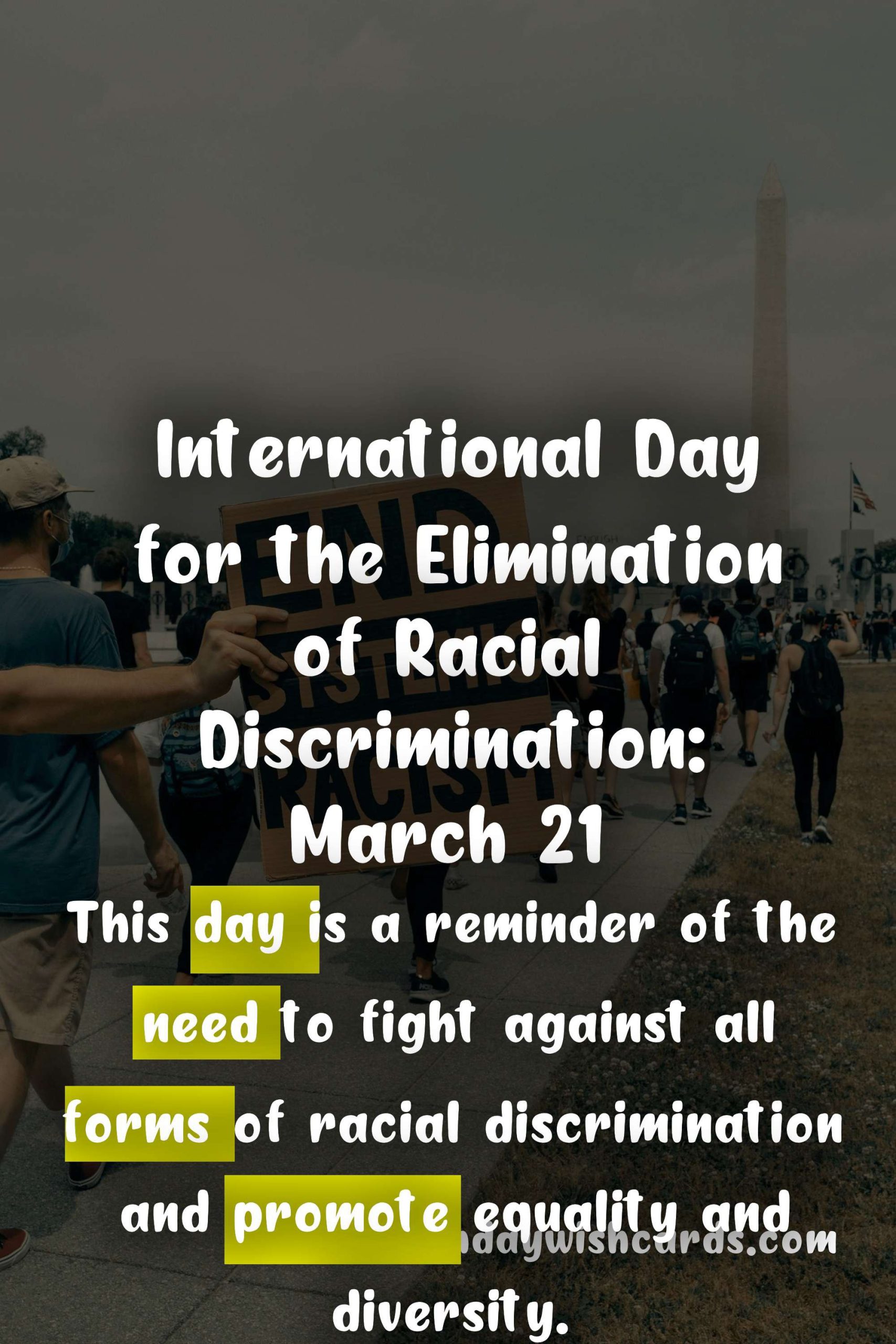 International Day for the Elimination of Racial Discrimination: March 21