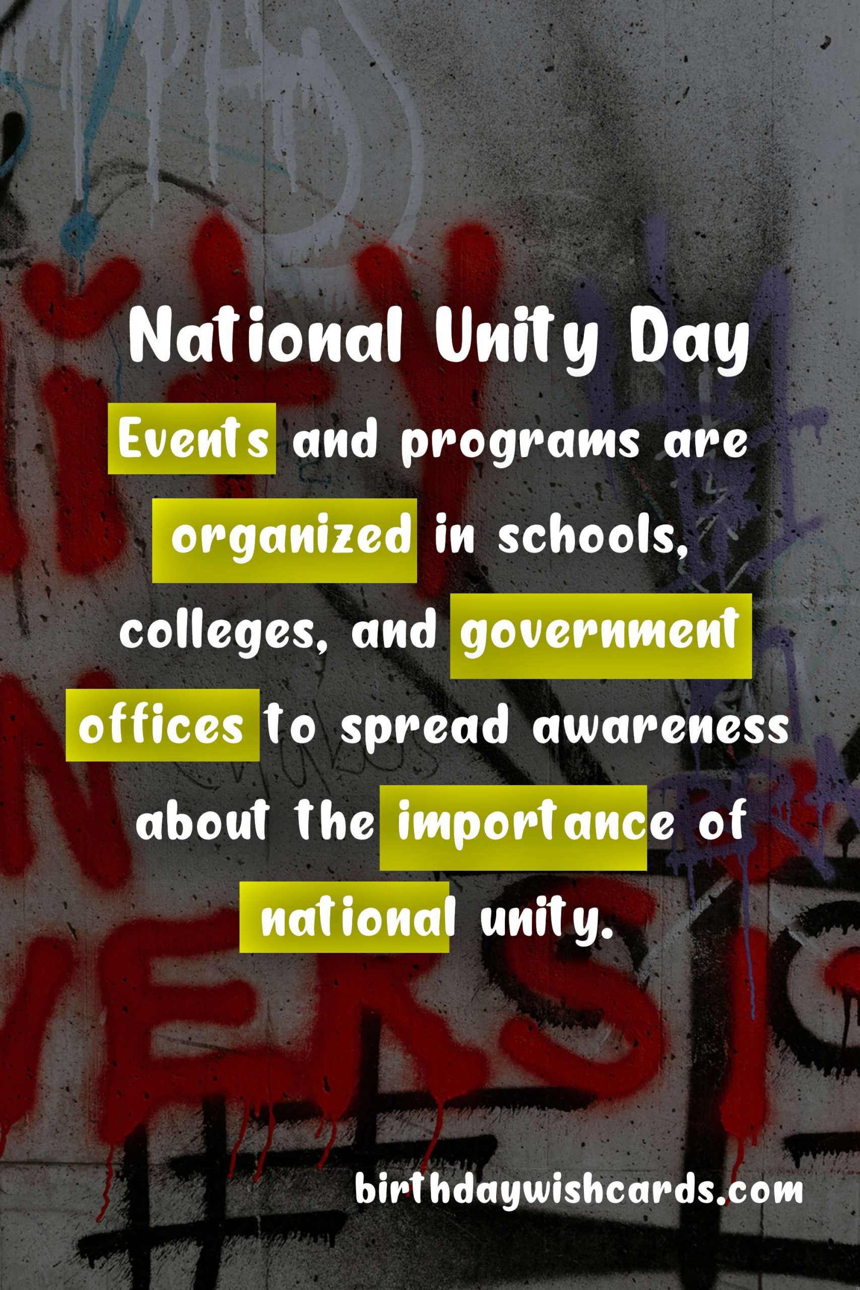 October 21: National Unity Day Celebration