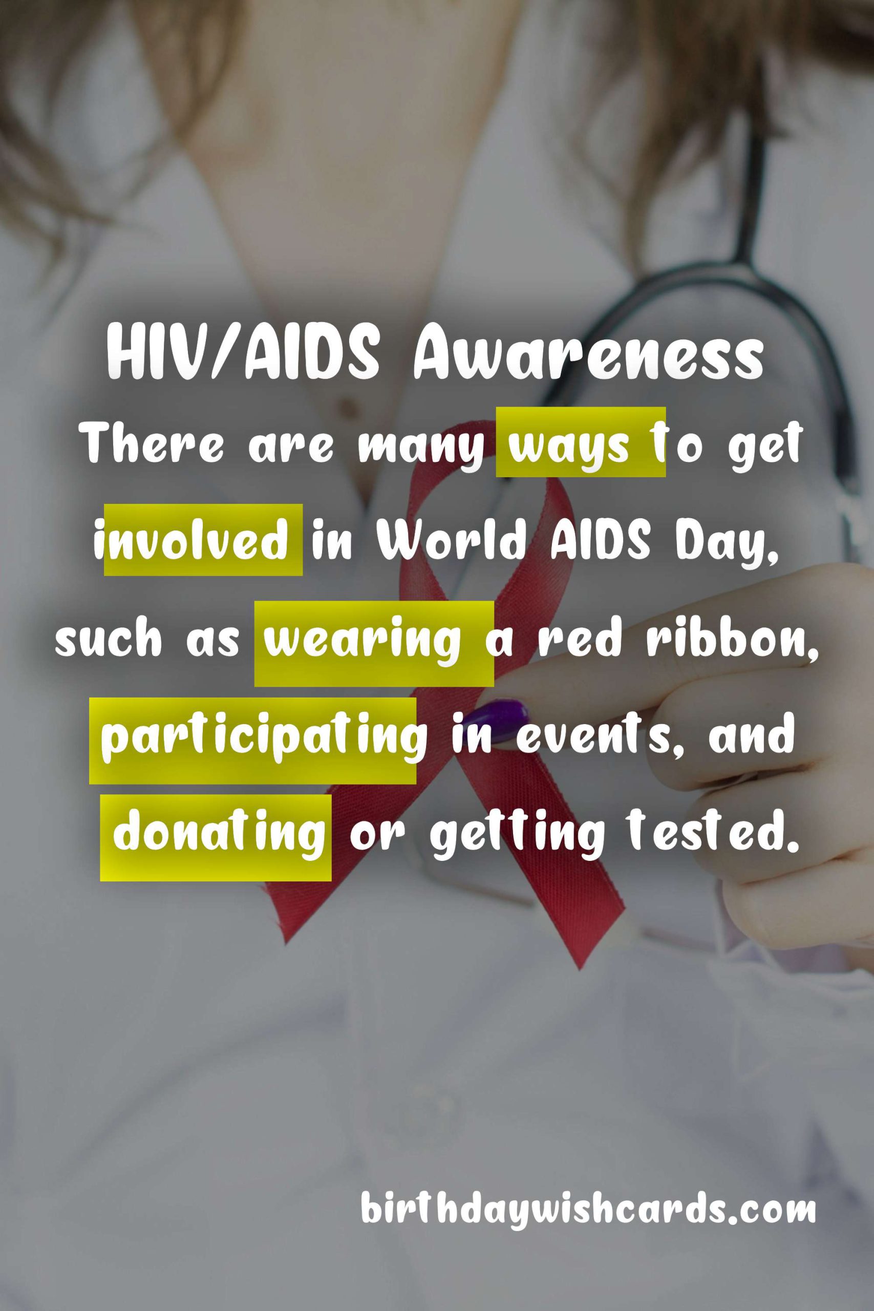 World AIDS Day - December 1st