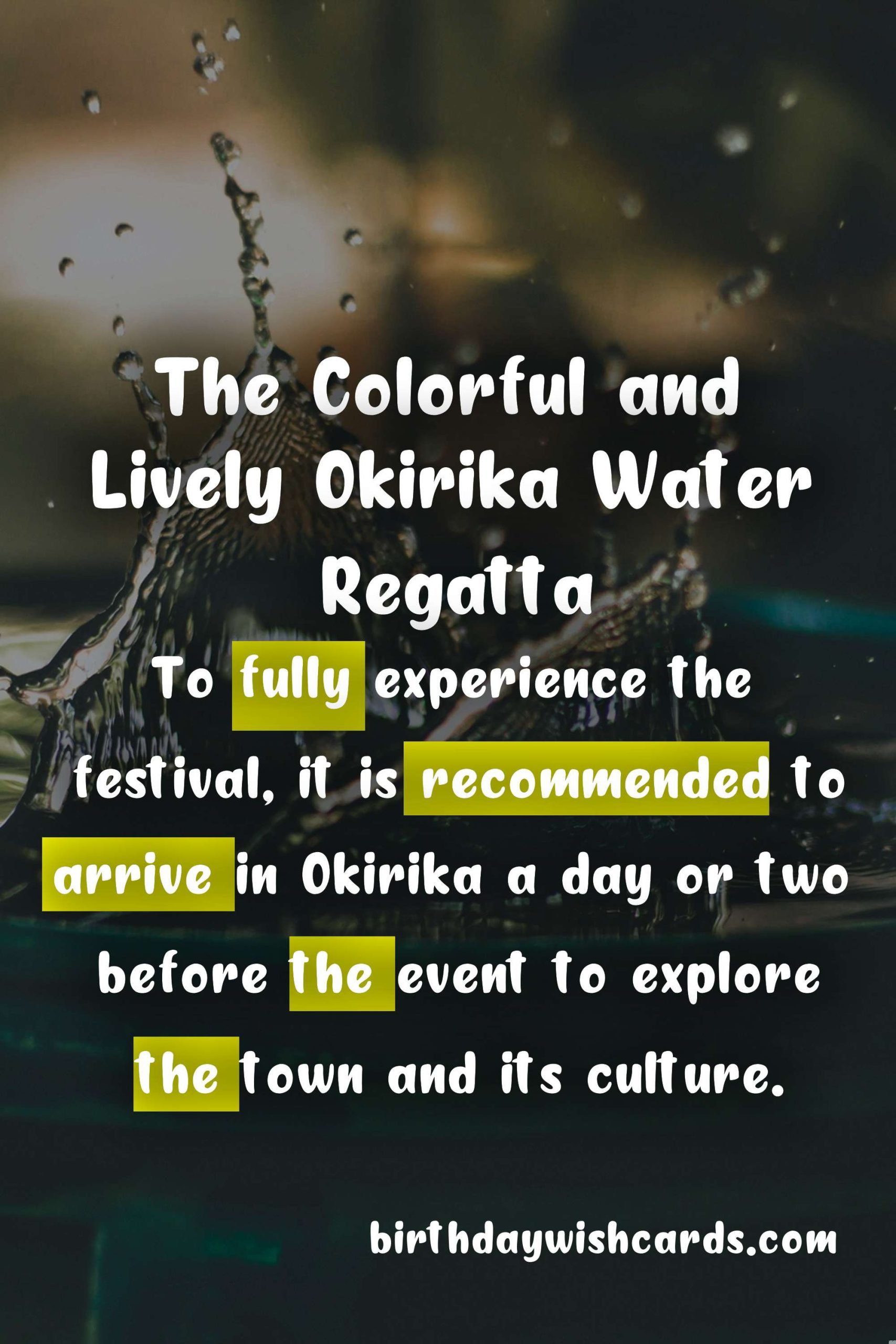 Experience the Excitement of the Okirika Water Regatta - August 25