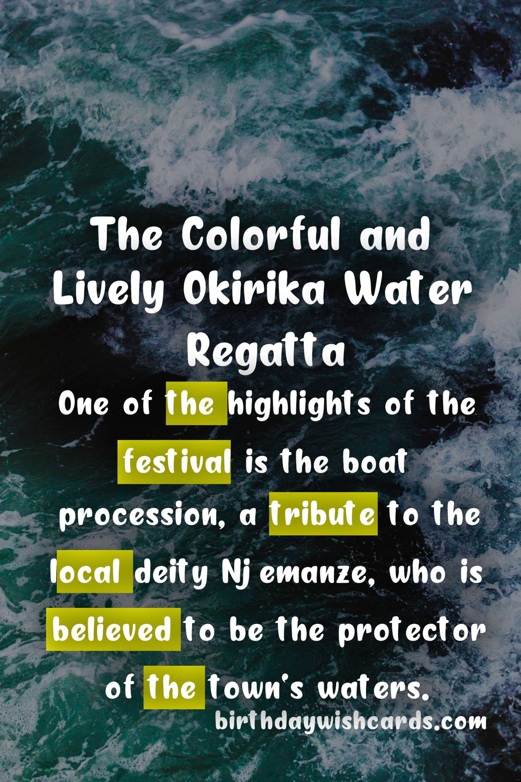 Experience the Excitement of the Okirika Water Regatta - August 25