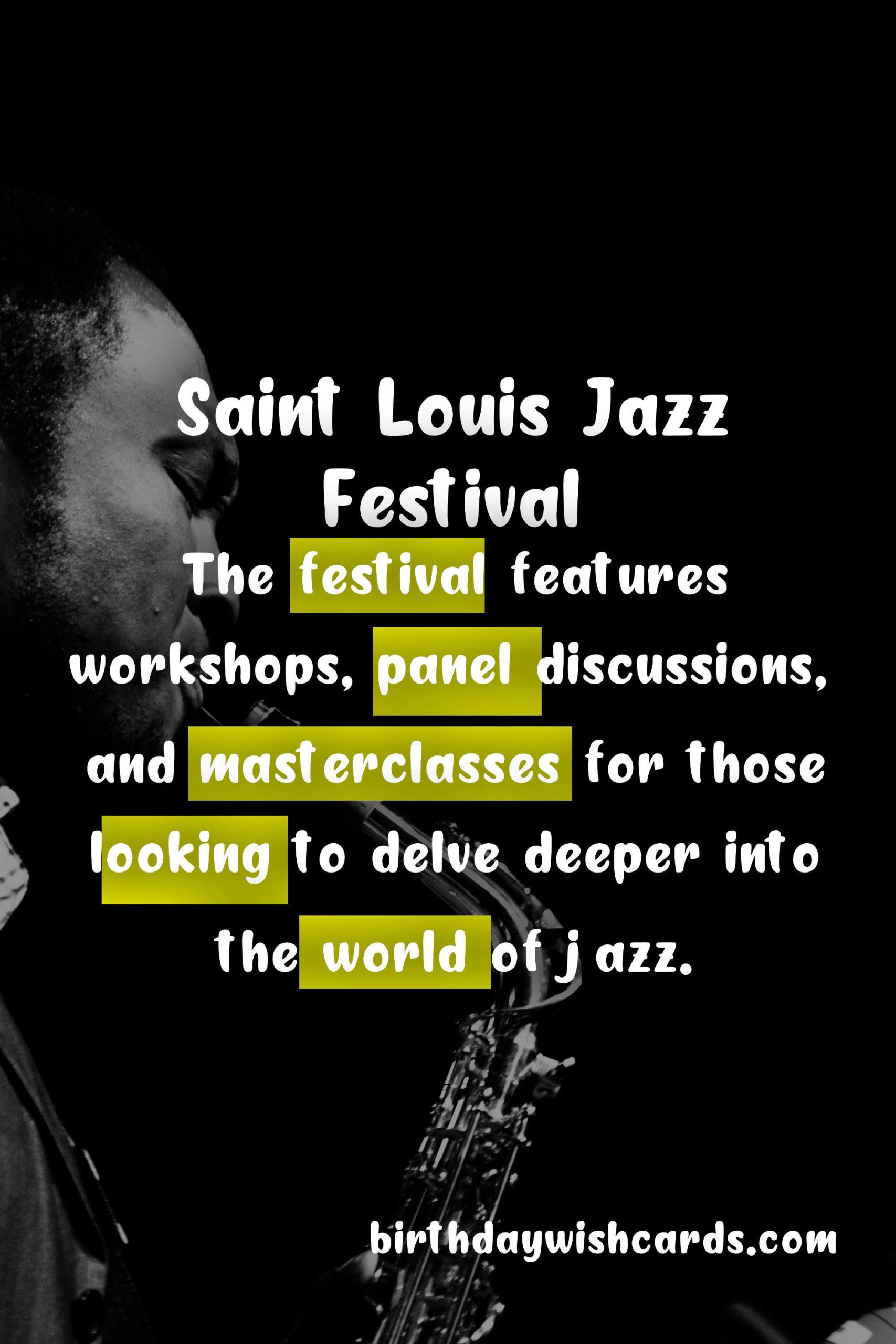 Saint Louis Jazz Festival (May): A Musical Celebration of Jazz, Food and Culture