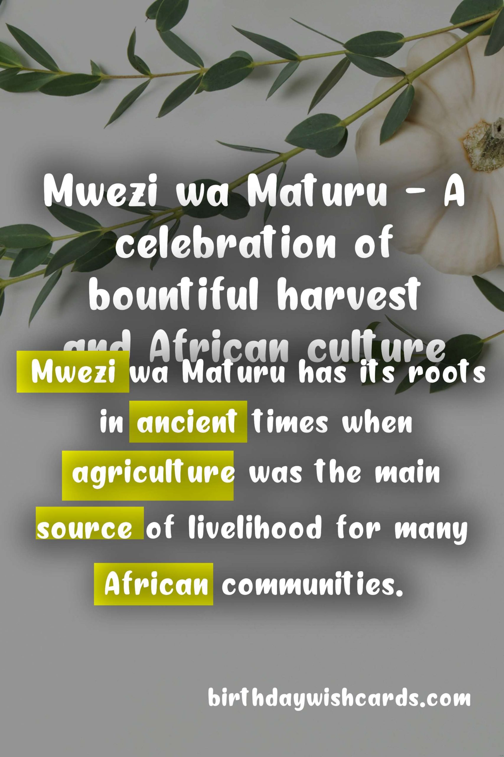 Mwezi wa Maturu: Celebrating Agricultural Prosperity on October 31st