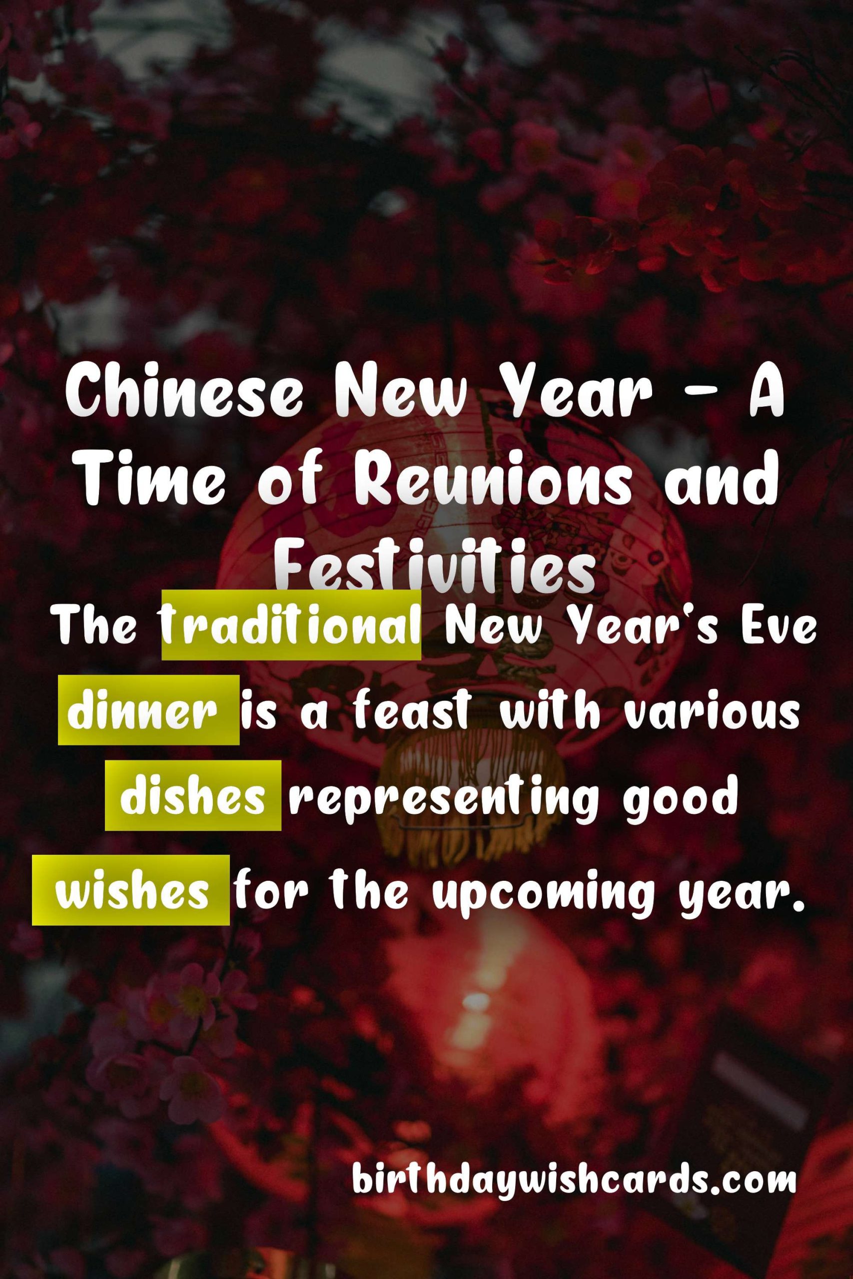 Chinese New Year Celebration - A Festive Lunar Tradition