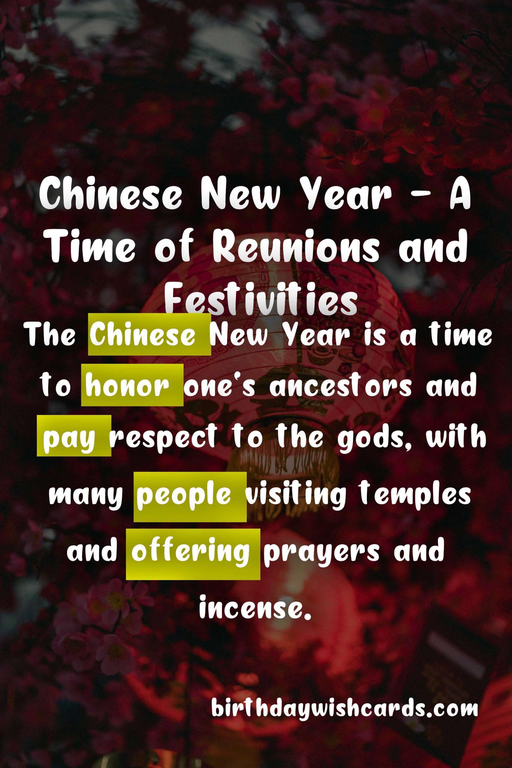 Chinese New Year Celebration - A Festive Lunar Tradition