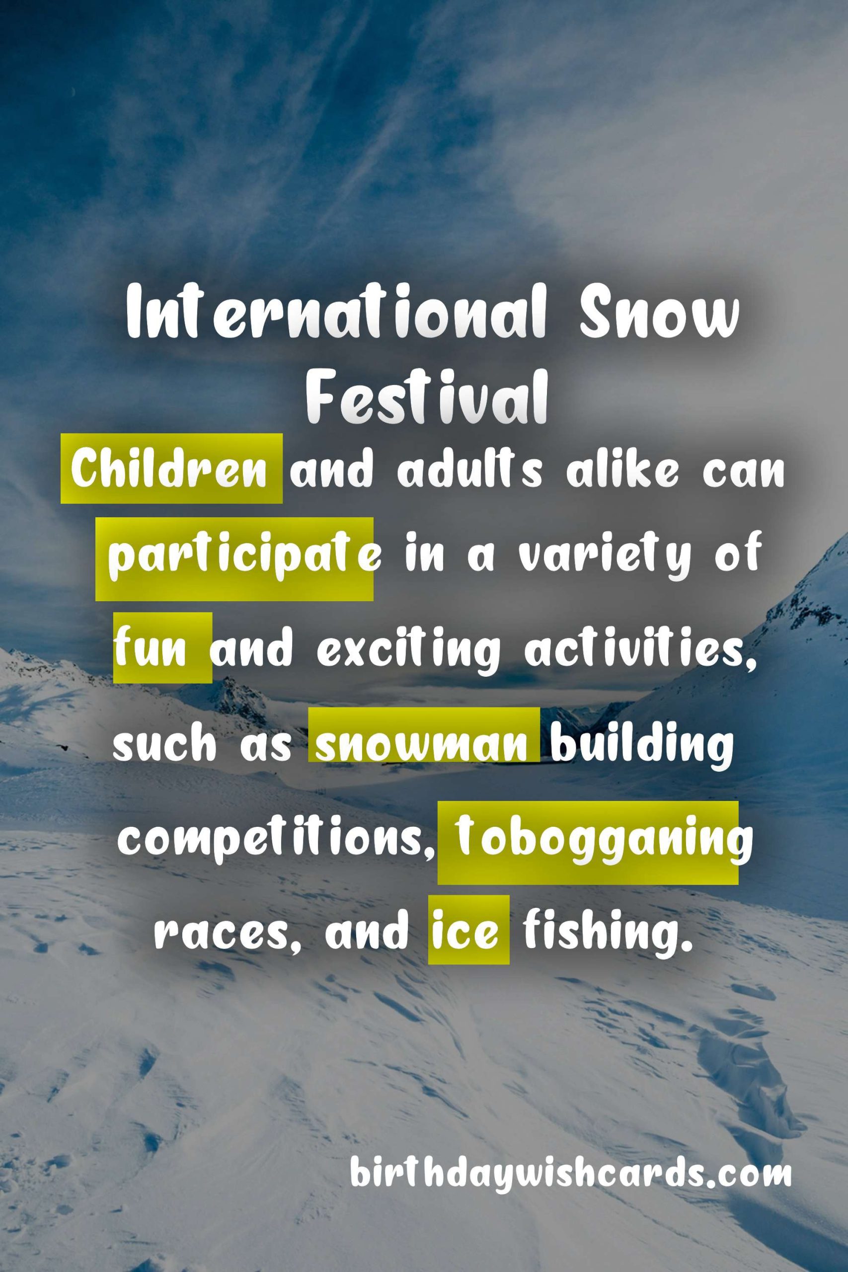 Experience an Unforgettable Winter at the International Snow Festival in January