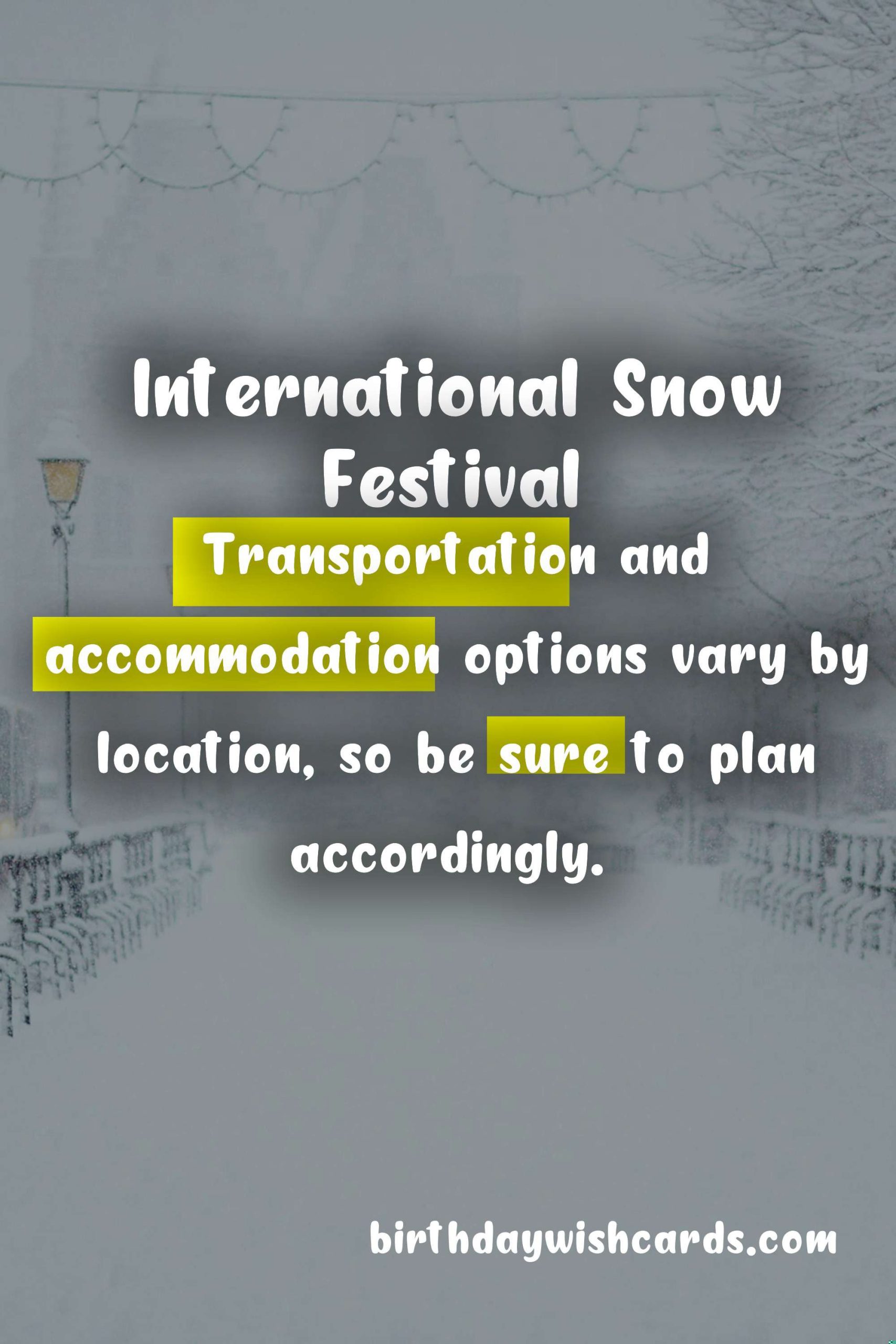 Experience an Unforgettable Winter at the International Snow Festival in January