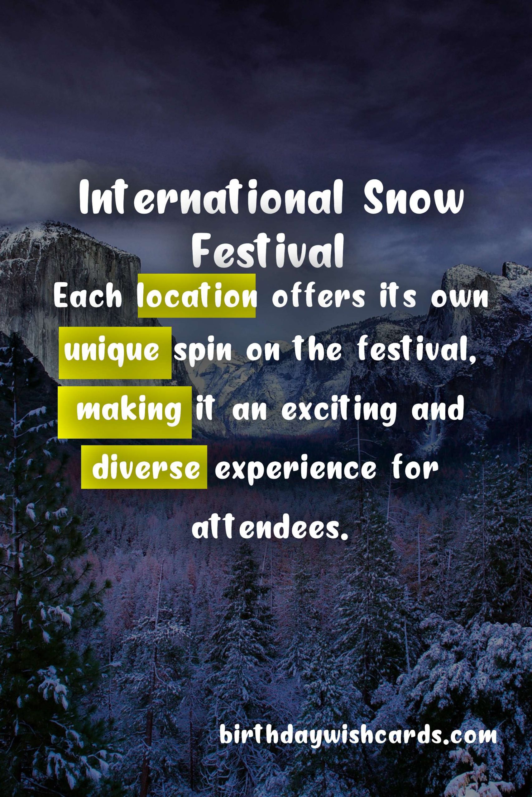 Experience an Unforgettable Winter at the International Snow Festival in January