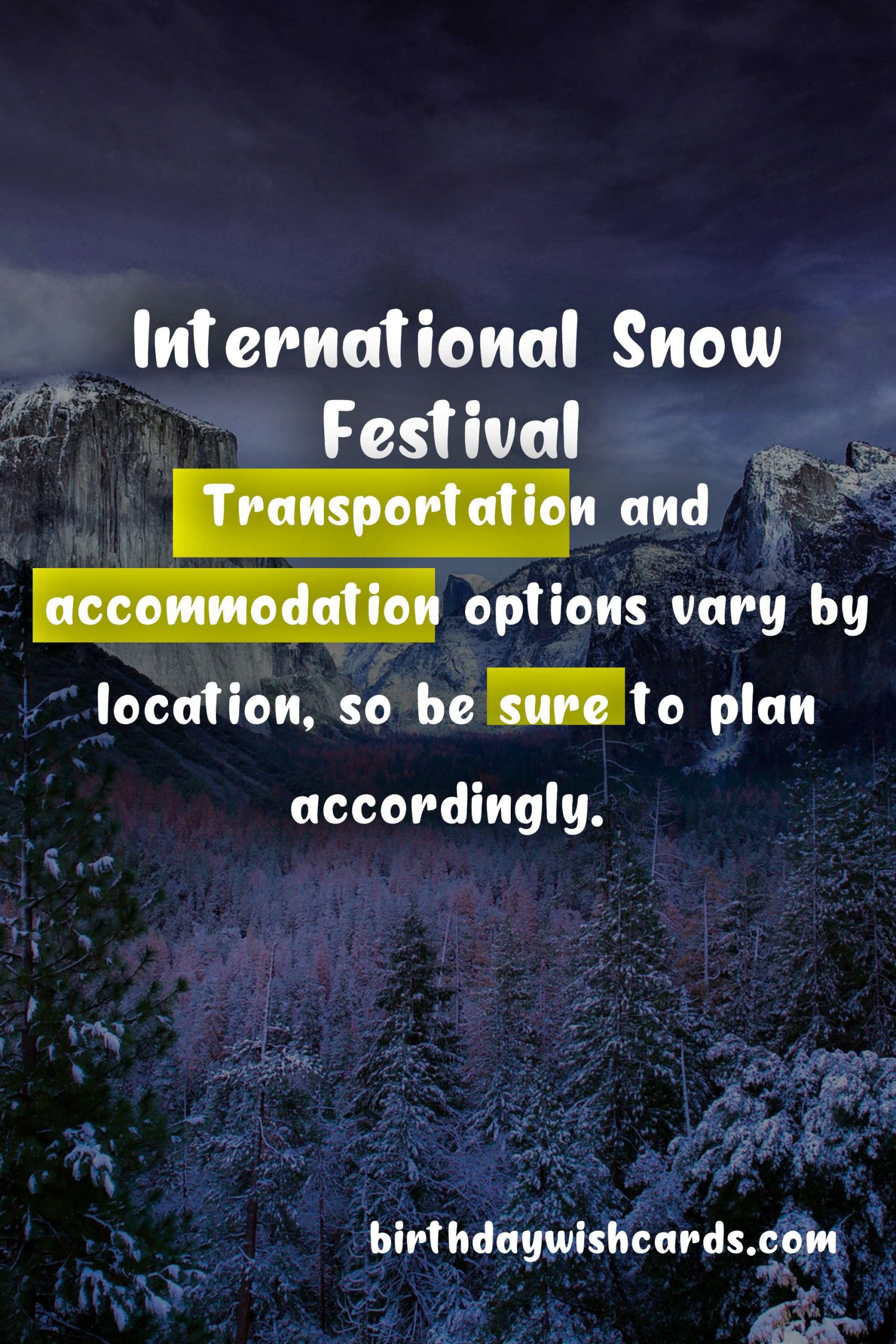 Experience an Unforgettable Winter at the International Snow Festival in January