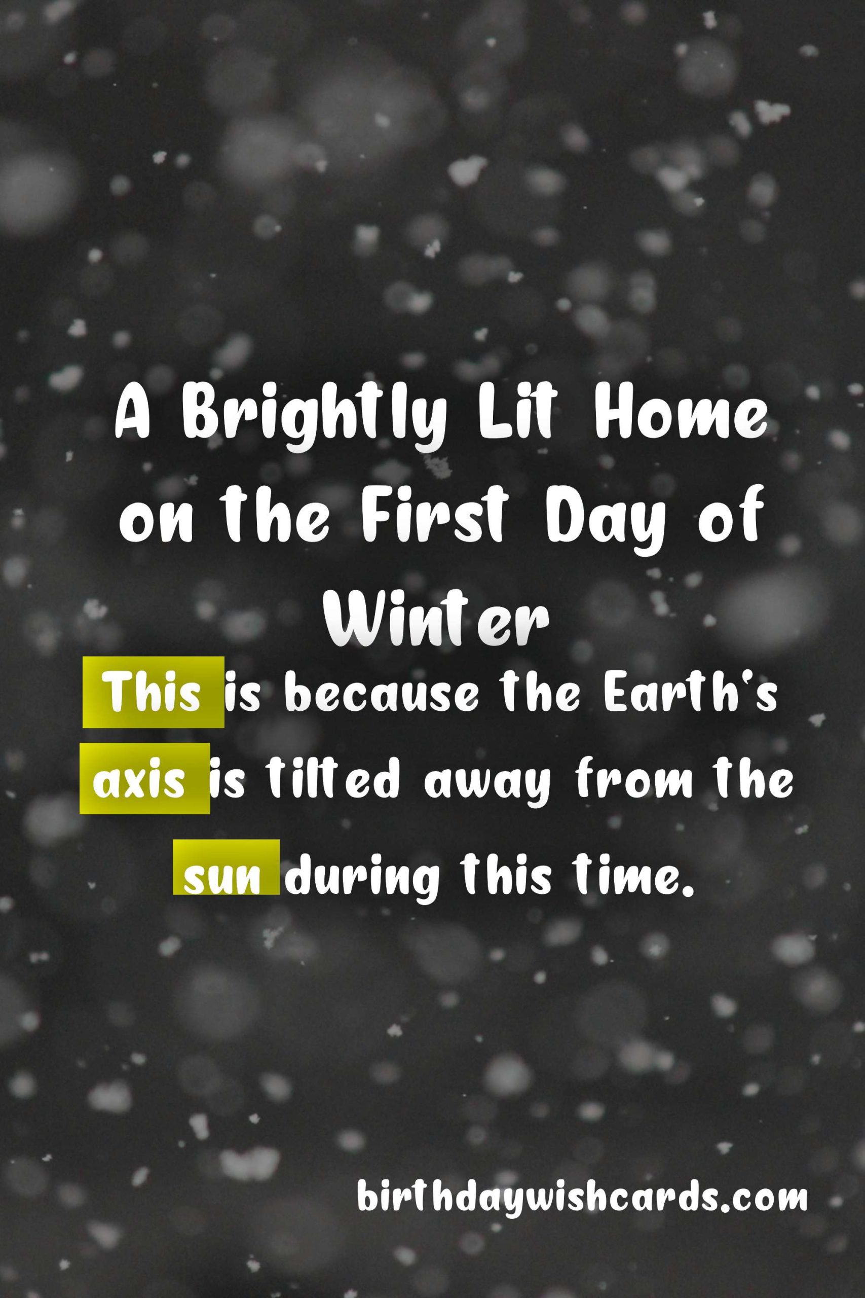 Celebrate the First Day of Winter