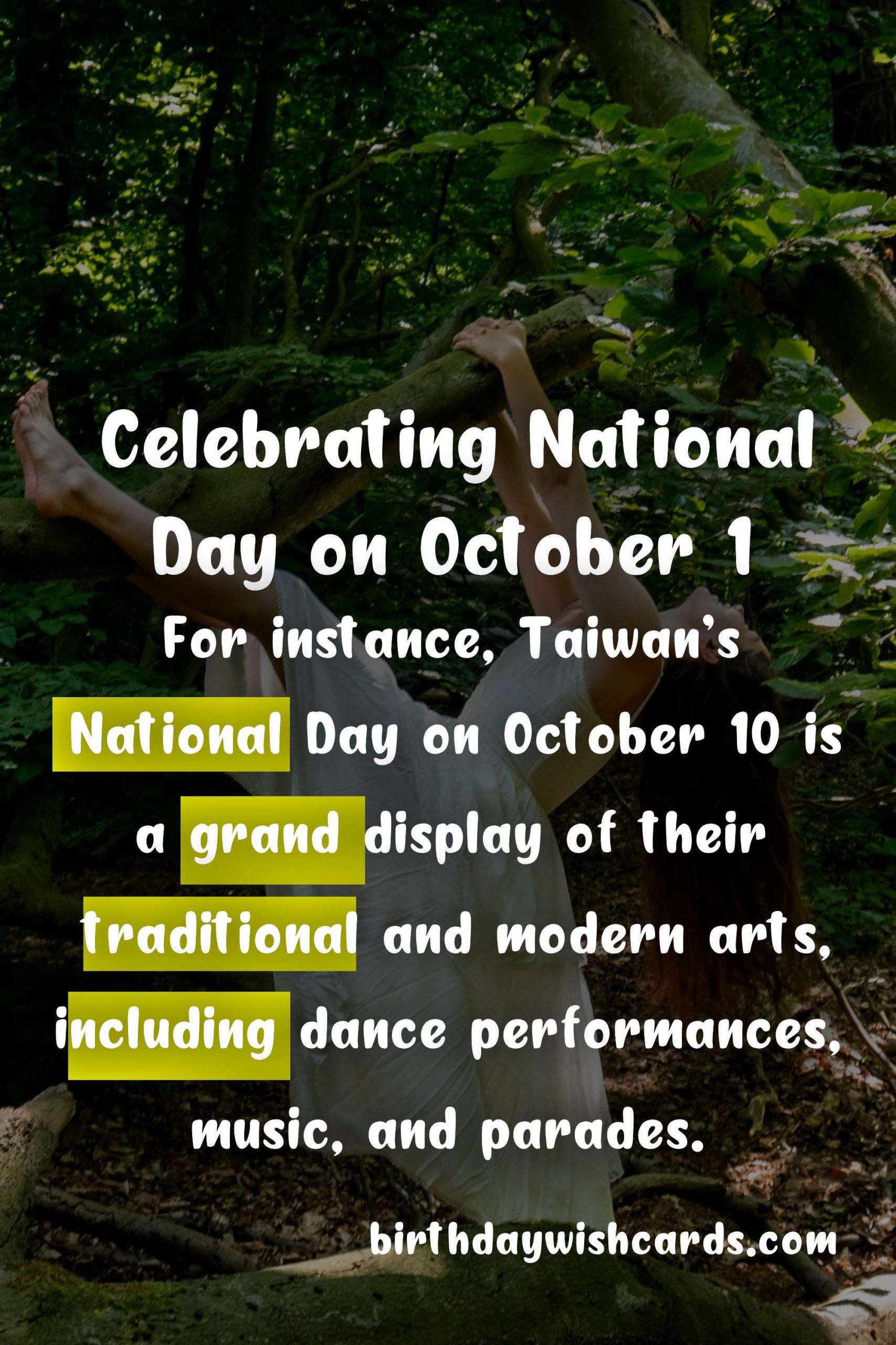 Celebrate National Day on October 1