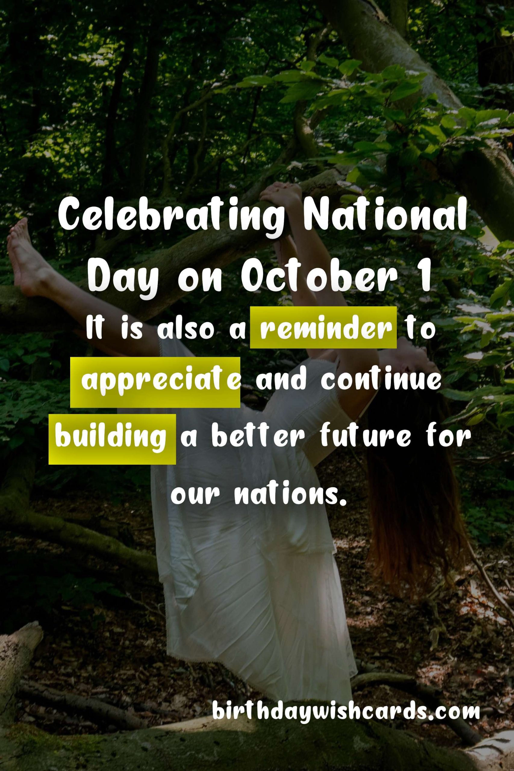 Celebrate National Day on October 1