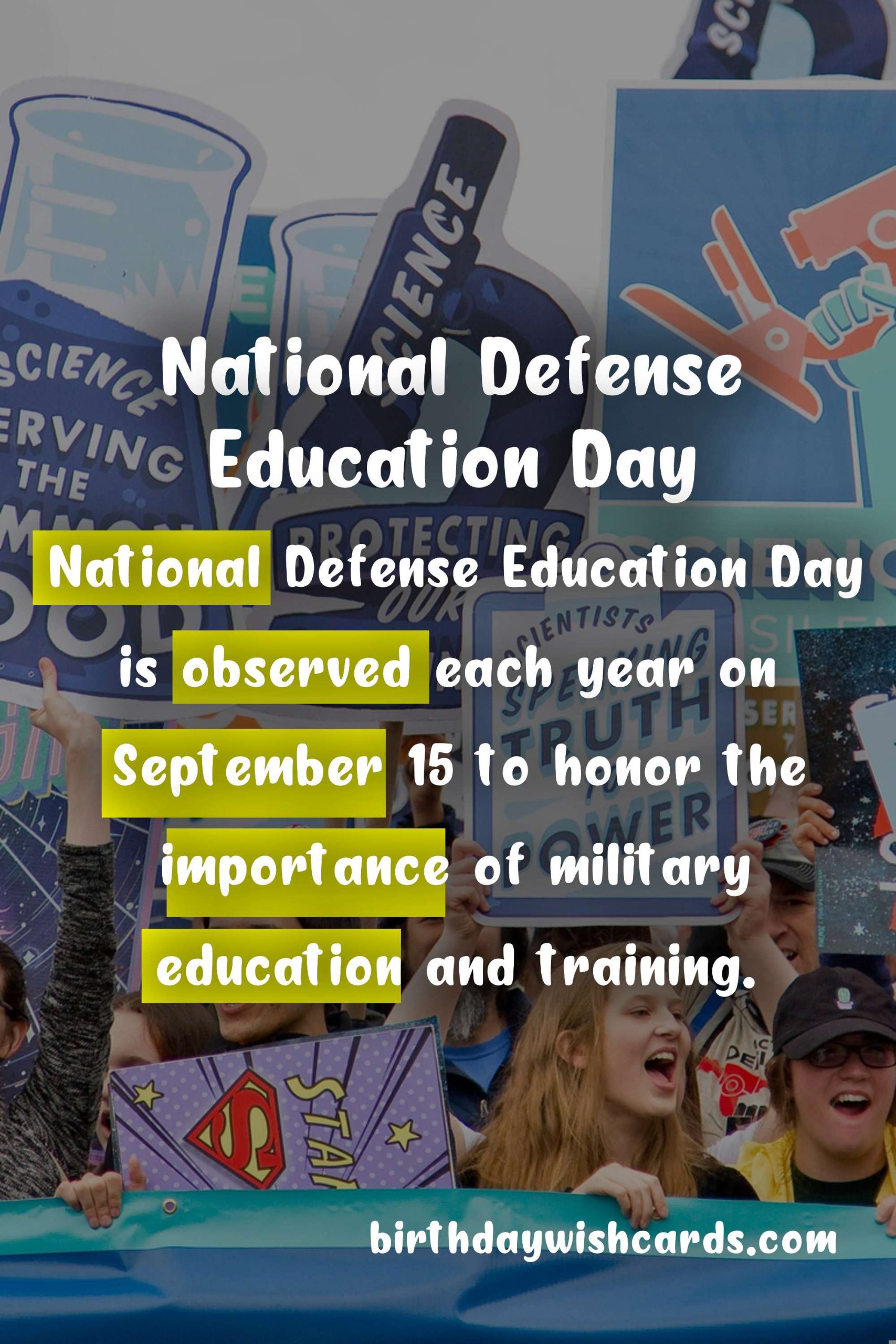 Celebrate National Defense Education Day - September 15