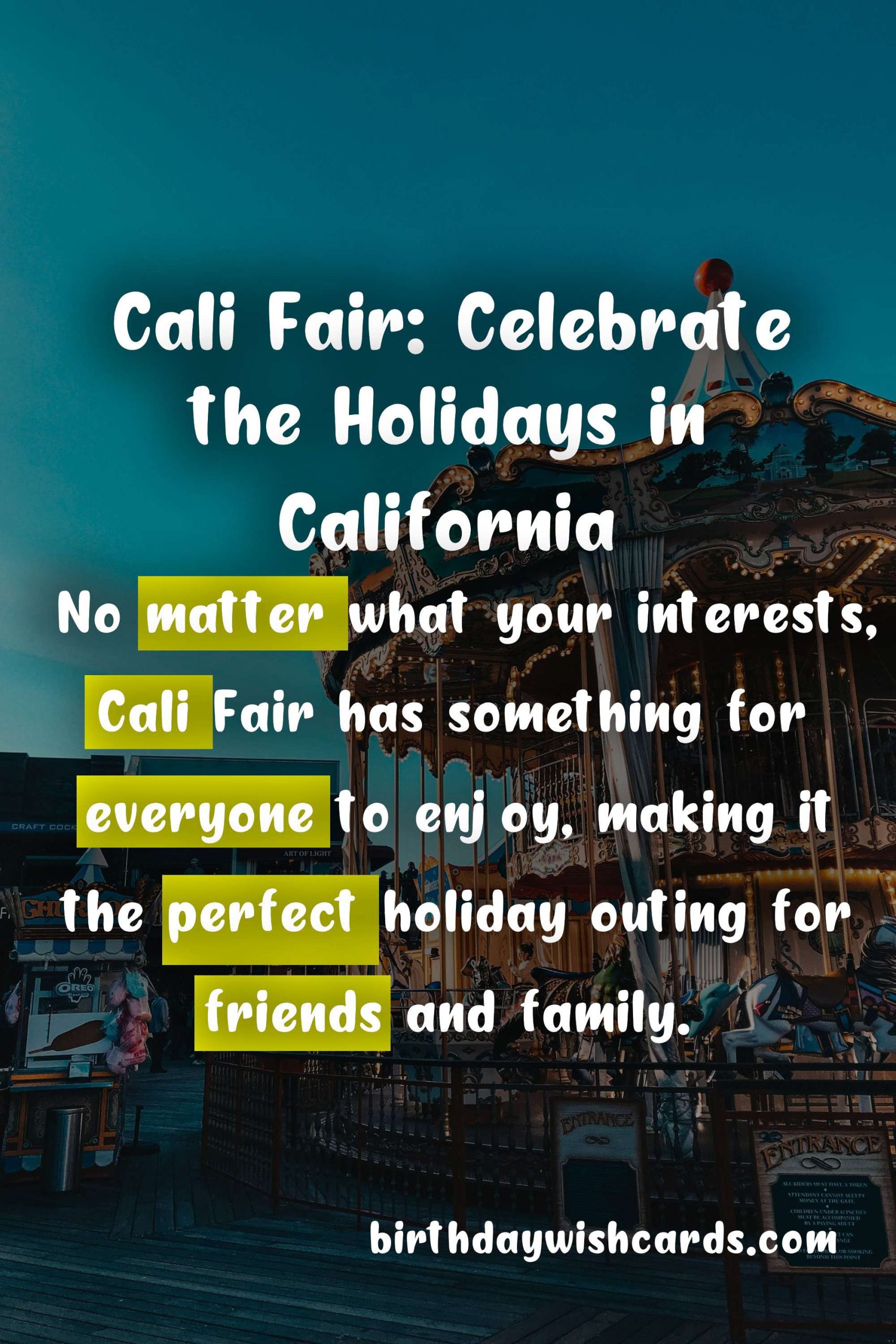 Celebrate the Holiday Season at Cali Fair!