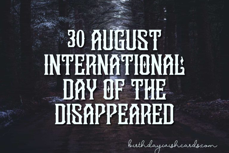30-August International Day of the Disappeared: