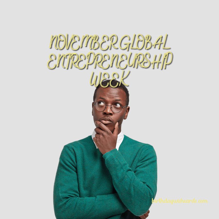 8-Nov Global Entrepreneurship Week: