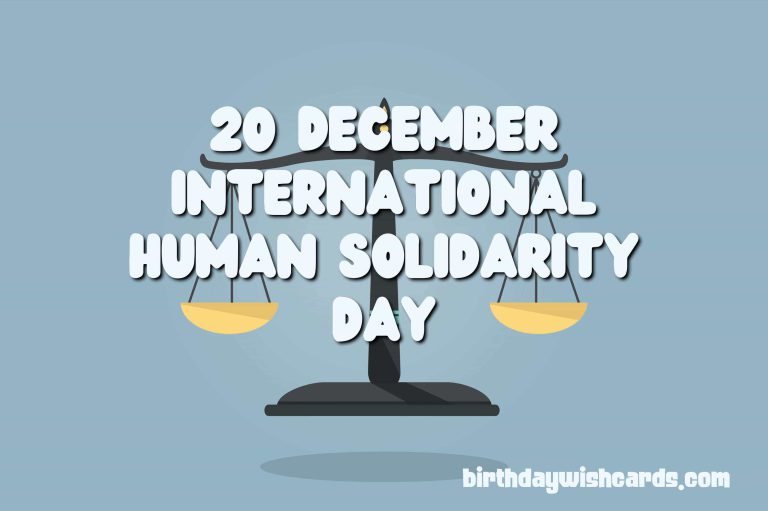International Human Solidarity Day