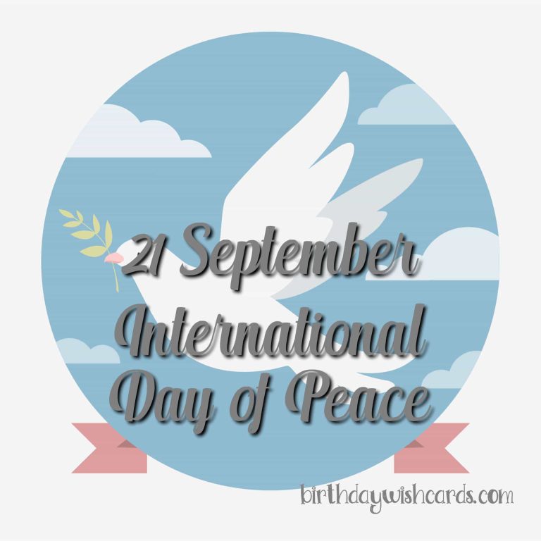 21-September International Day of Peace: