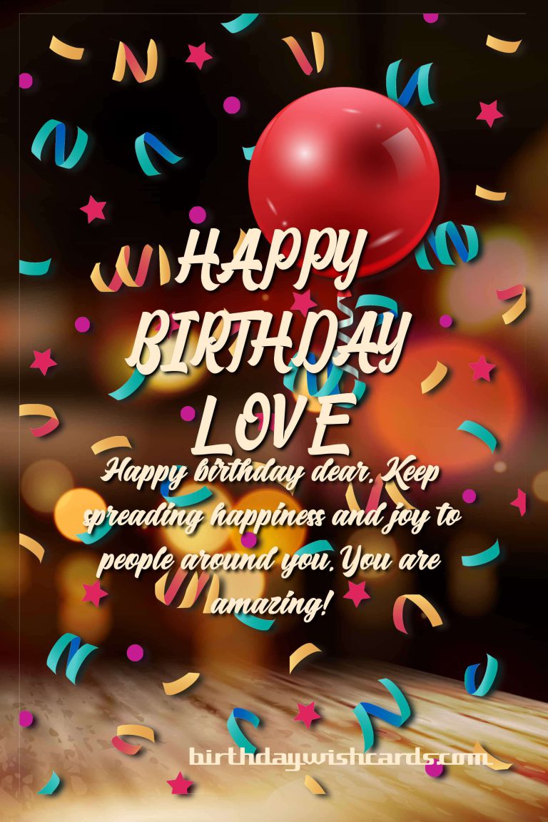 happy birthday love of my life