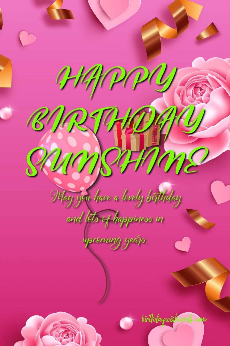 happy birthday sunshine image
