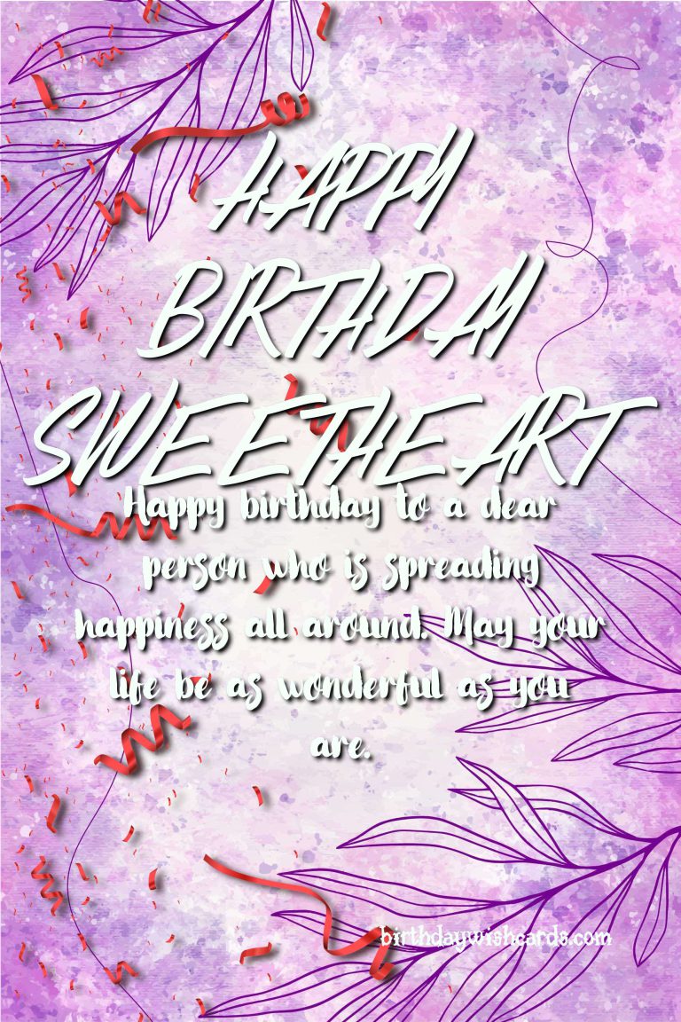 Happy birthday sweetheart image