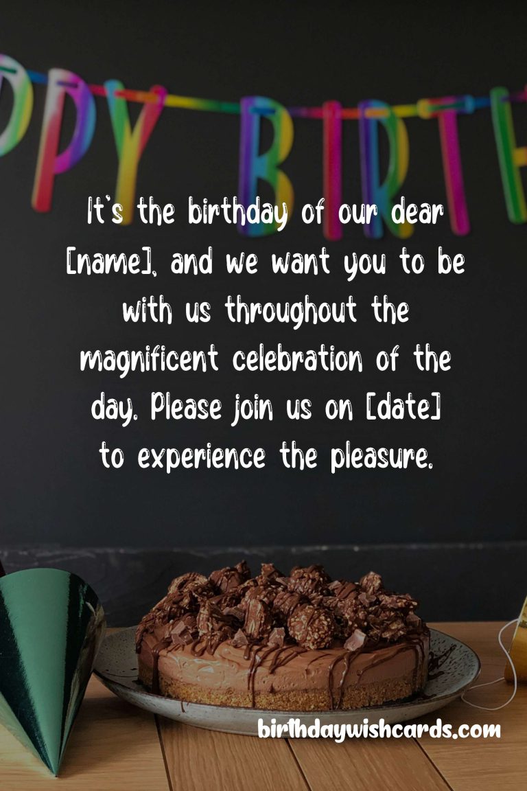 Invitation Messages for Birthday Party:
