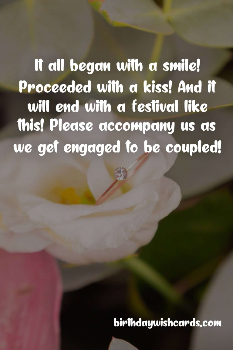 Invitation Messages for Engagement Ceremony: