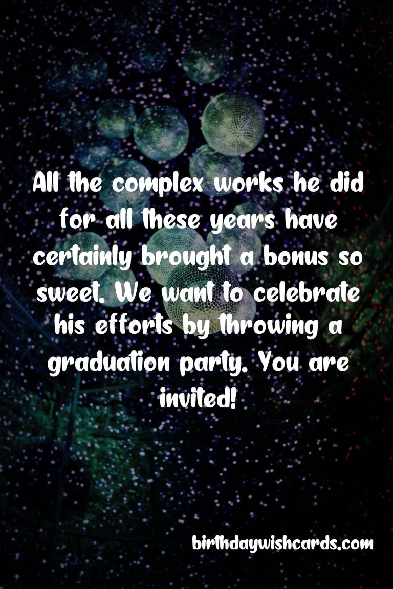 Invitation Messages for Graduation Party: