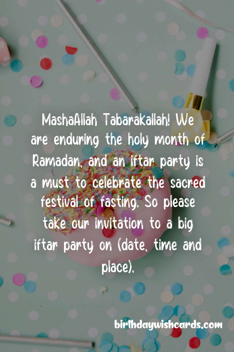 Invitation Messages for Iftar Party: