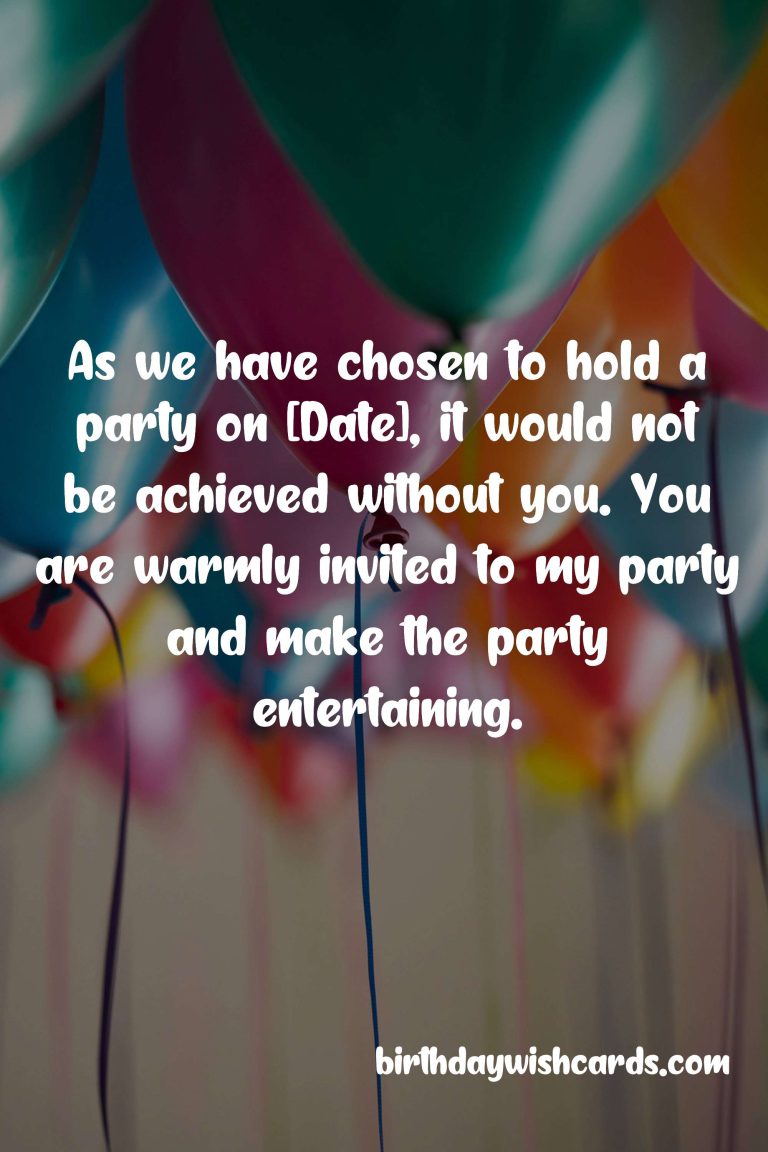 Invitation Messages for Party: