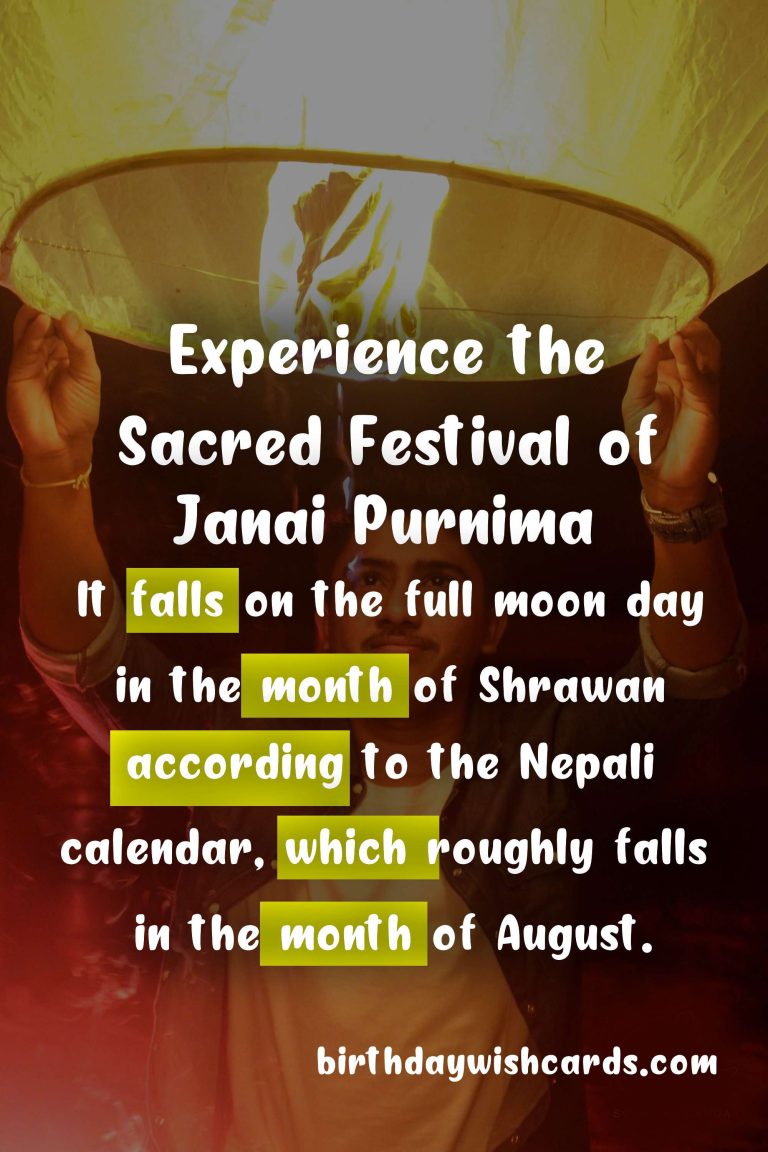 Experience the Sacred Festival of Janai Purnima – 22nd August
