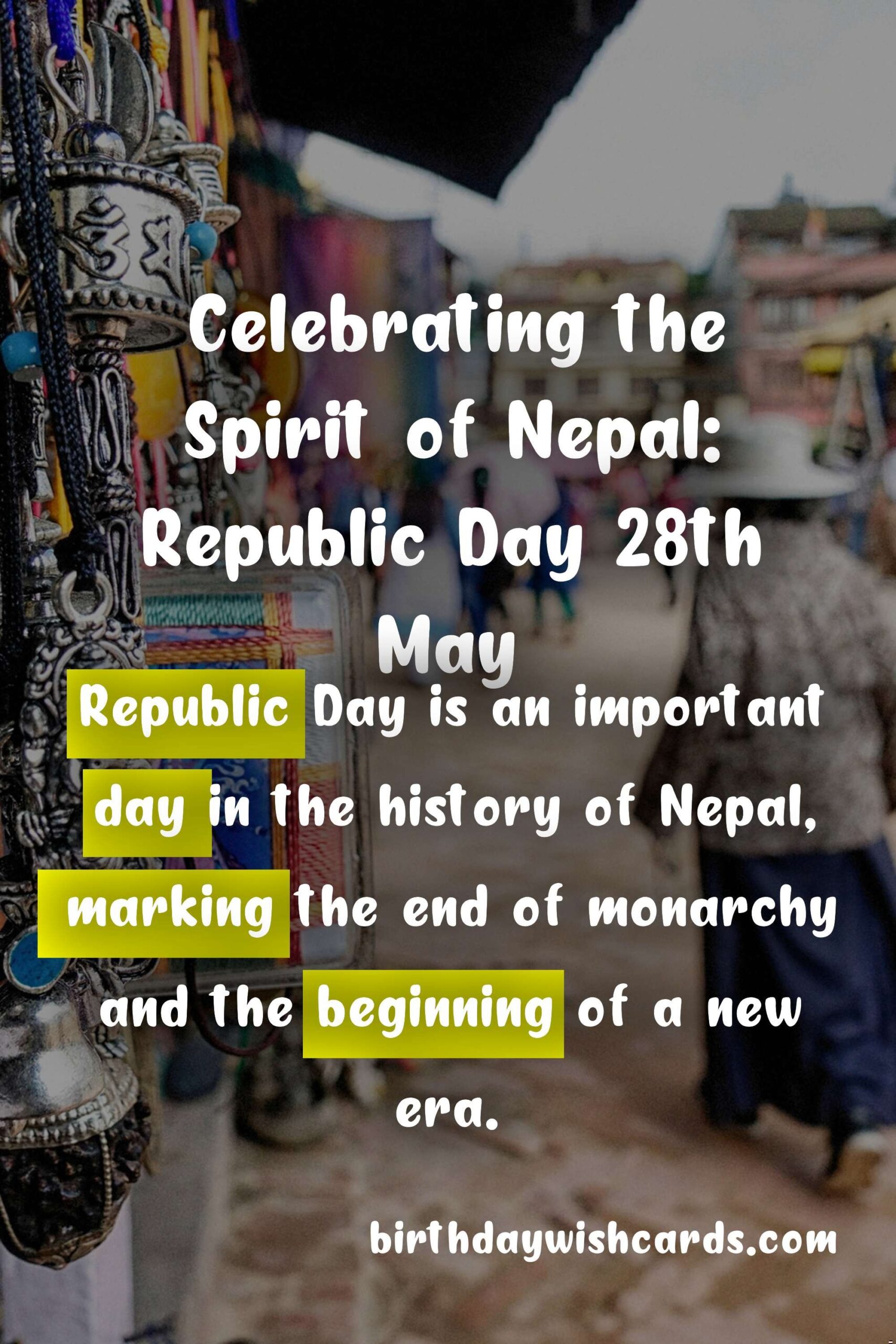 Birthday Wish Cards | Republic Day - 28th May: Celebrating the National Pride of Nepal!