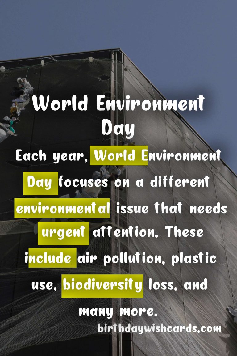 World Environment Day – 5th June