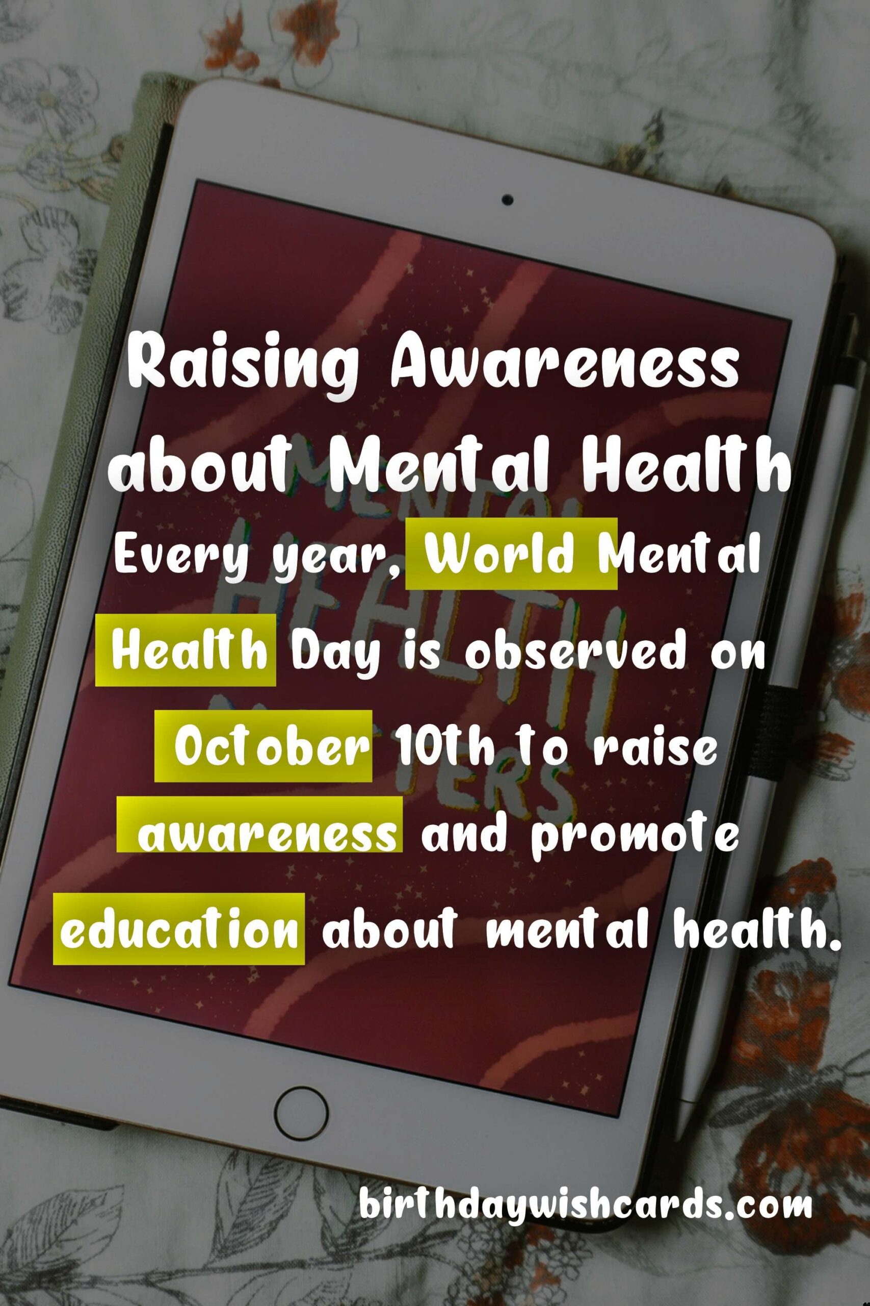 Birthday Wish Cards | World Mental Health Day - Raising Awareness and Taking Action
